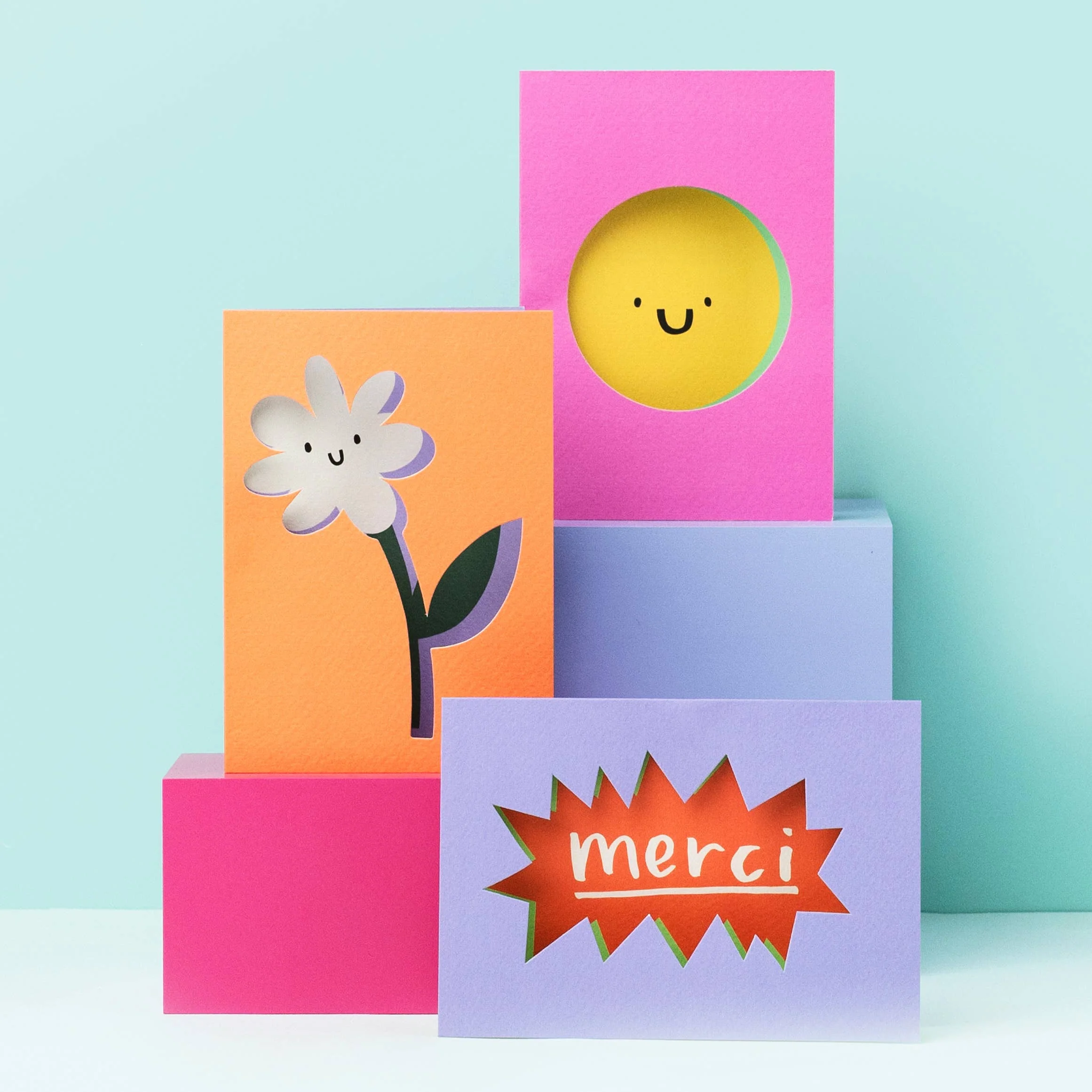 Happy Face - Die Cut Card - Image 3