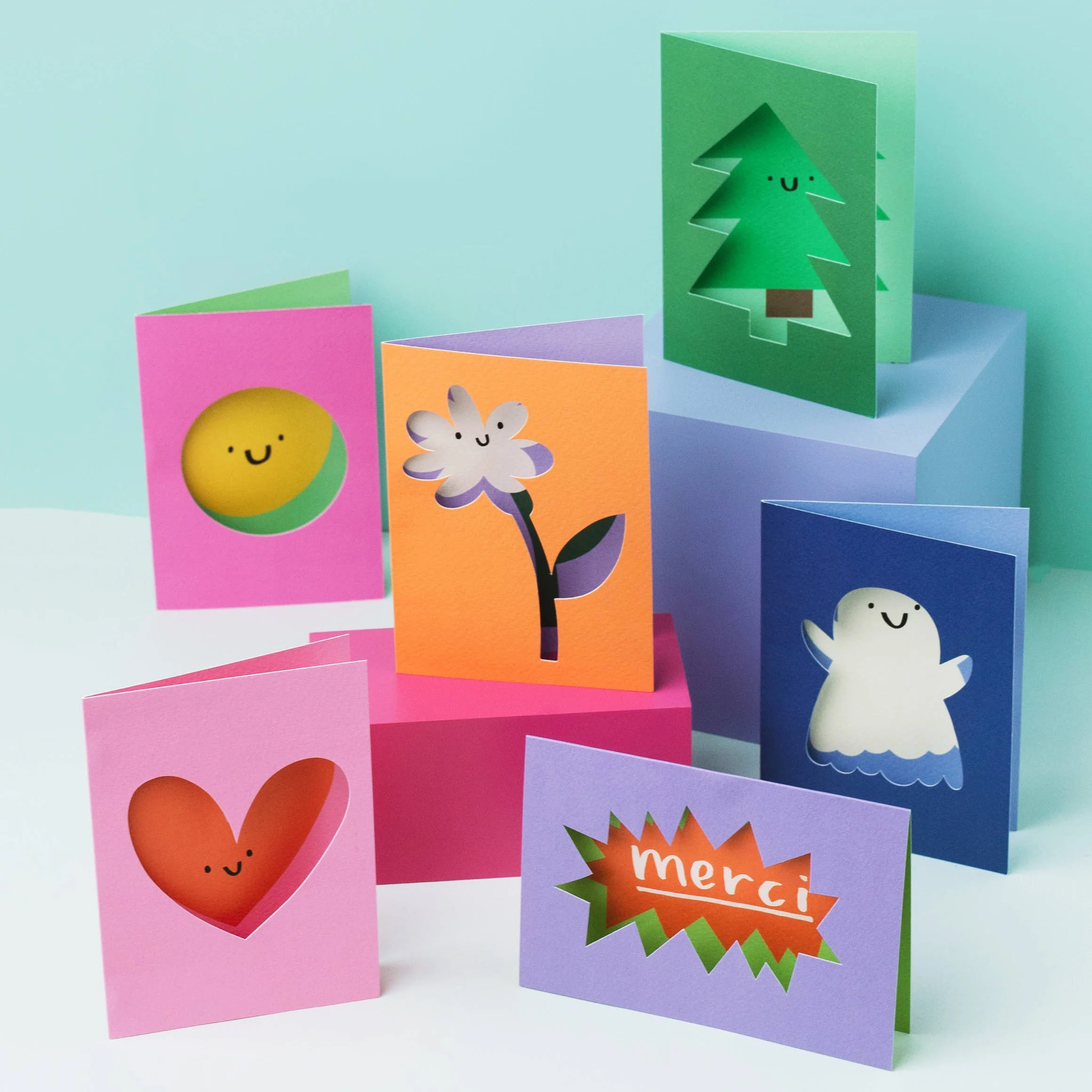 Happy Face - Die Cut Card - Image 5