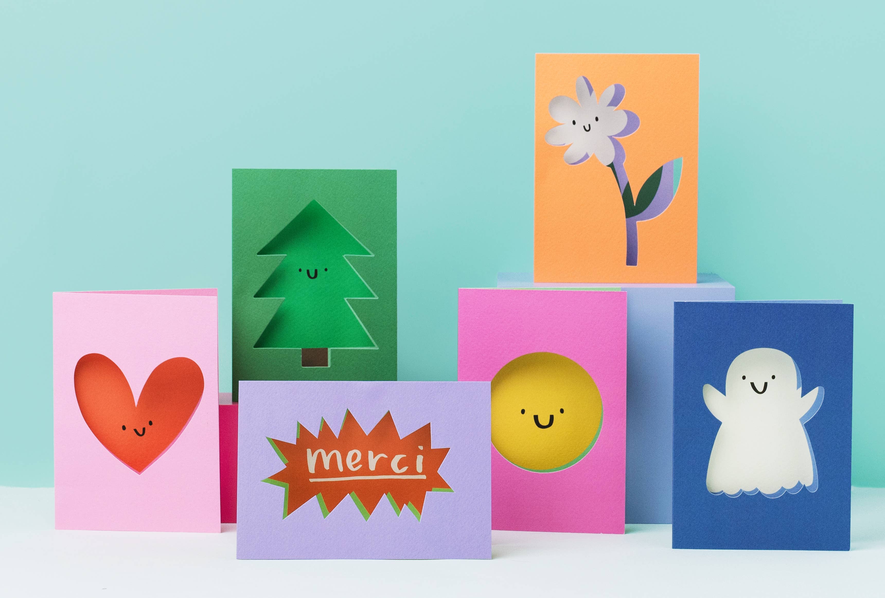 Happy Face - Die Cut Card - Image 6