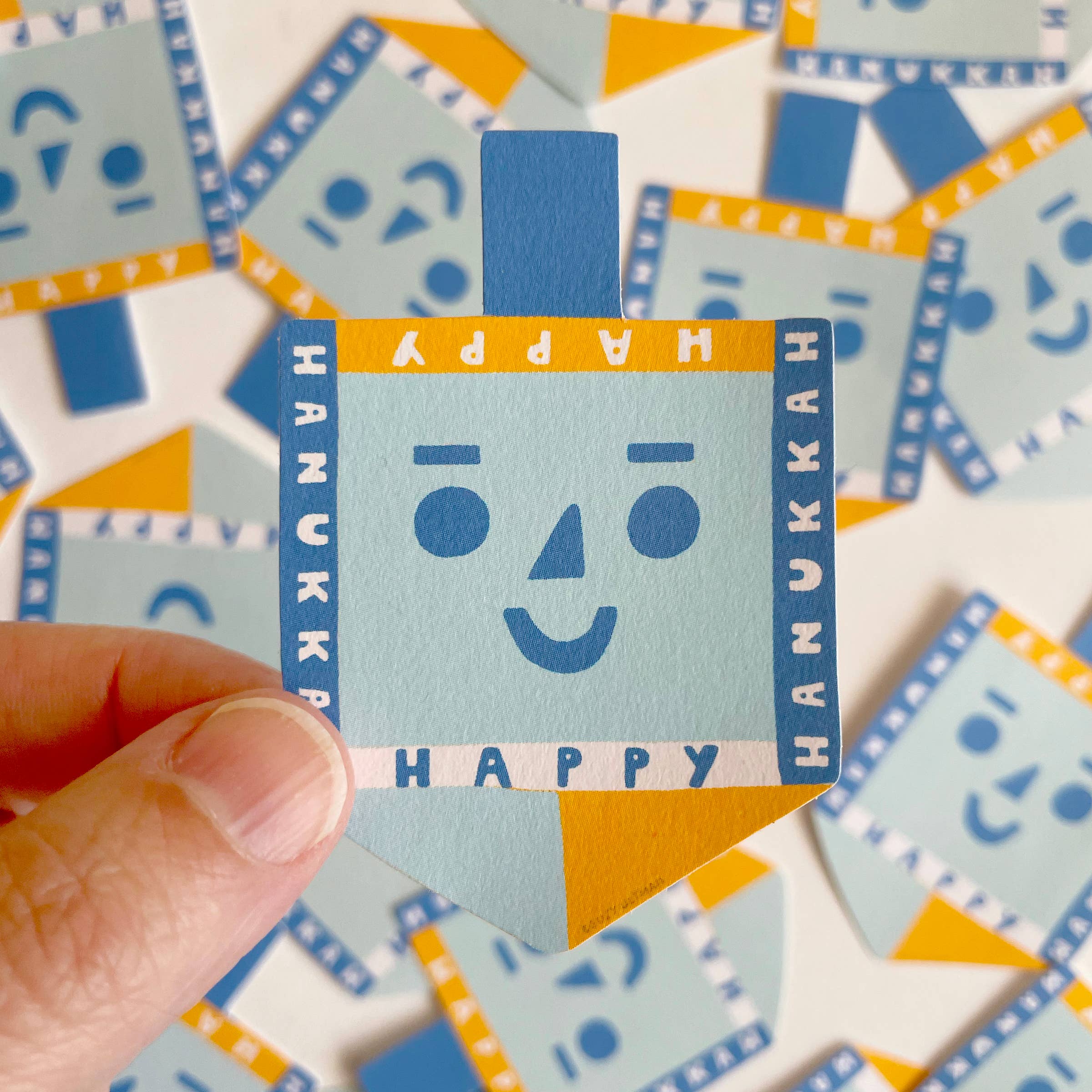 Happy Hanukkah Dreidel Sticker - Suzy Ultman - Image 2