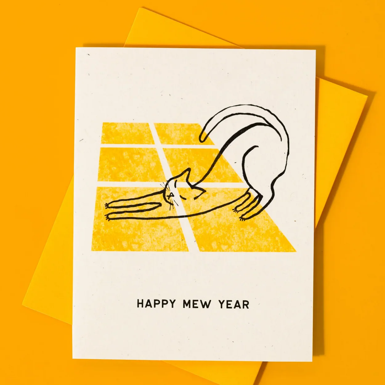 Happy Mew Year - Risograph Card