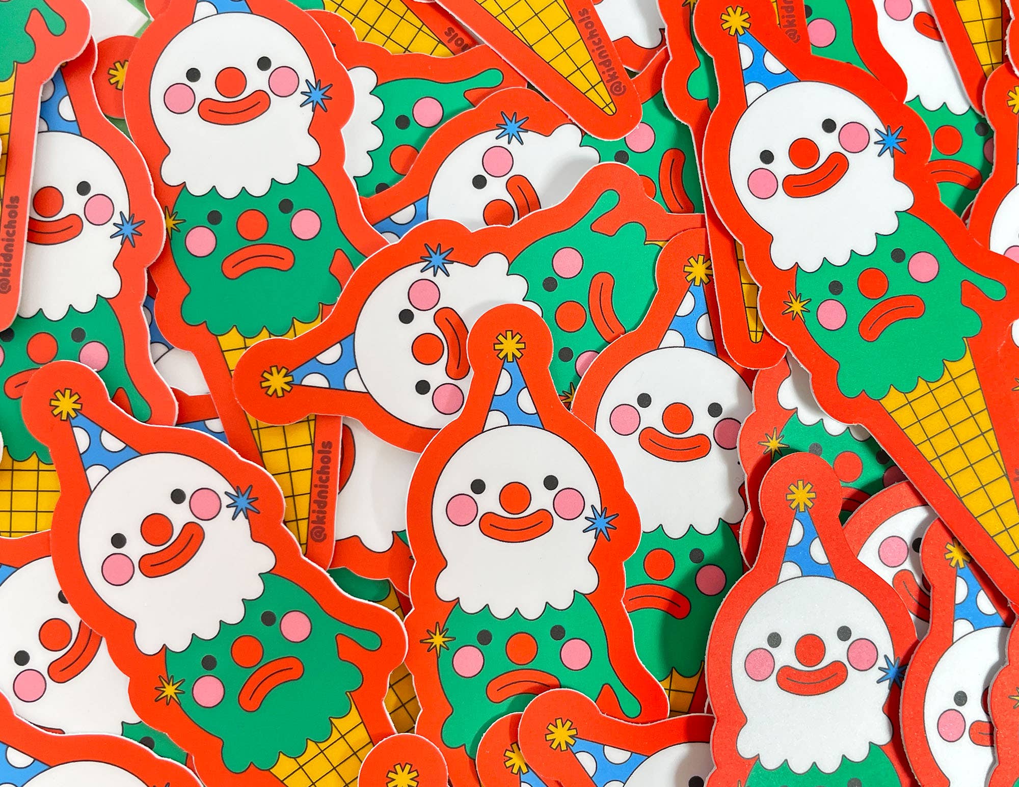 Happy Sad Ice Cream Sticker - Image 6