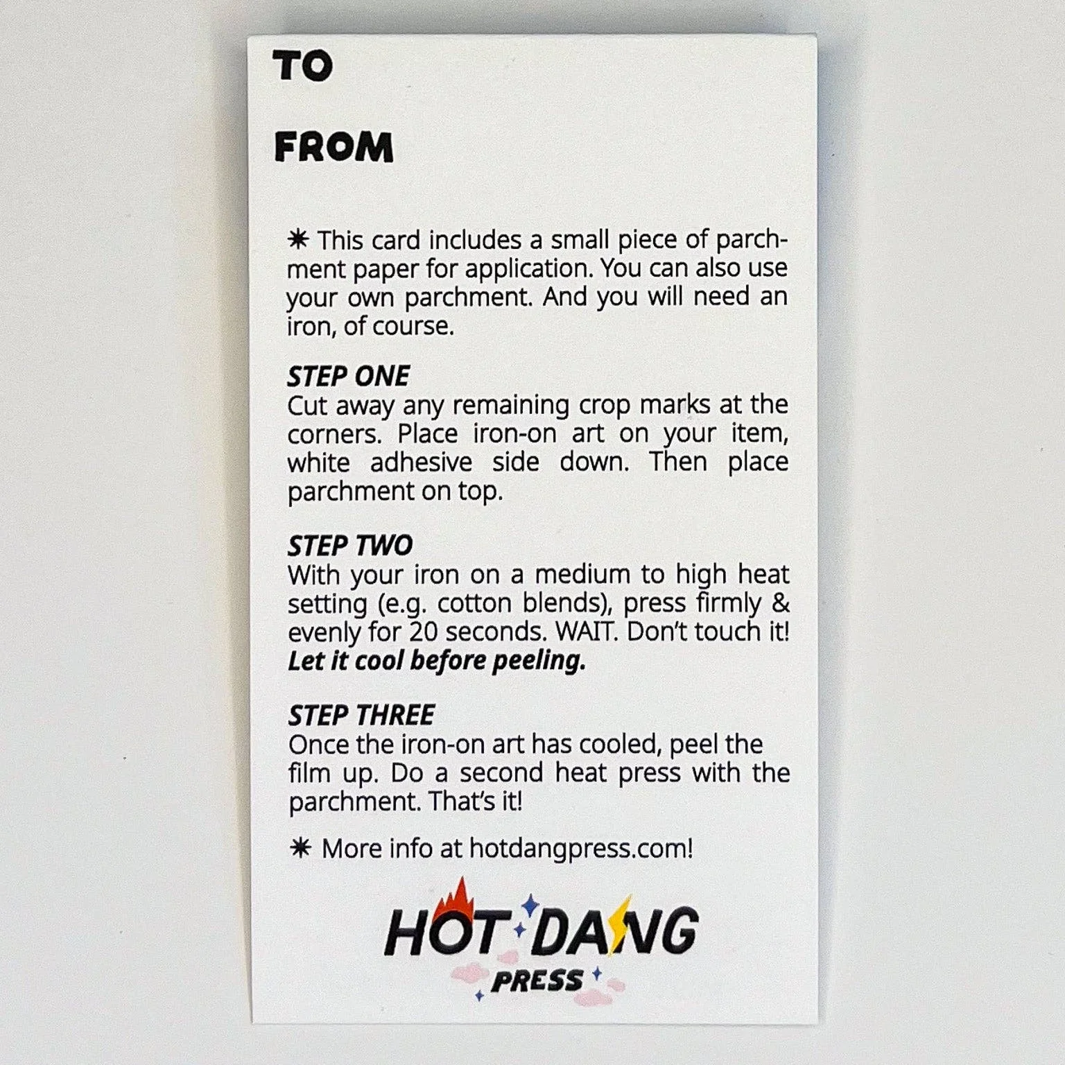 HDP x Suzy Ultman Cat in Stripes L'il Something Iron-On Card - Image 3
