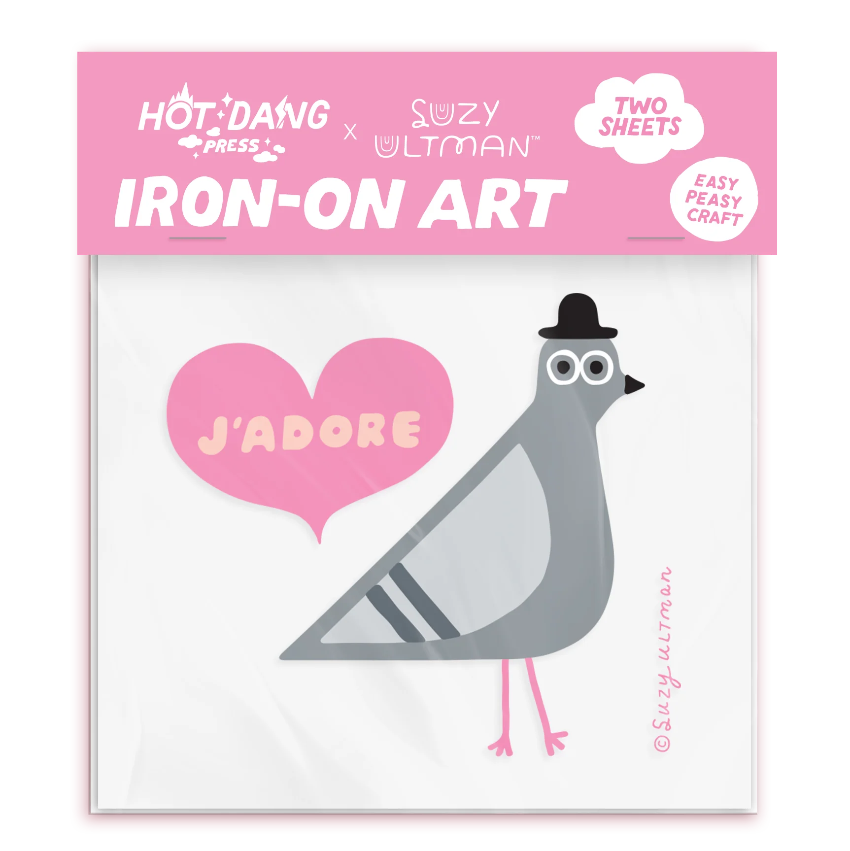 HDP x Suzy Ultman French Pigeon Buddy Iron-On
