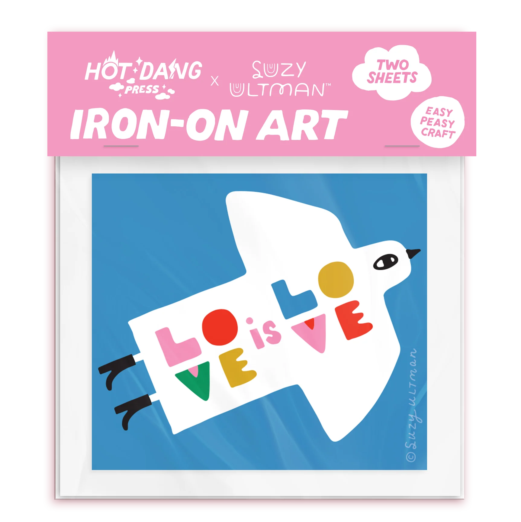 HDP x Suzy Ultman Love is Love Dove Buddy Iron-On