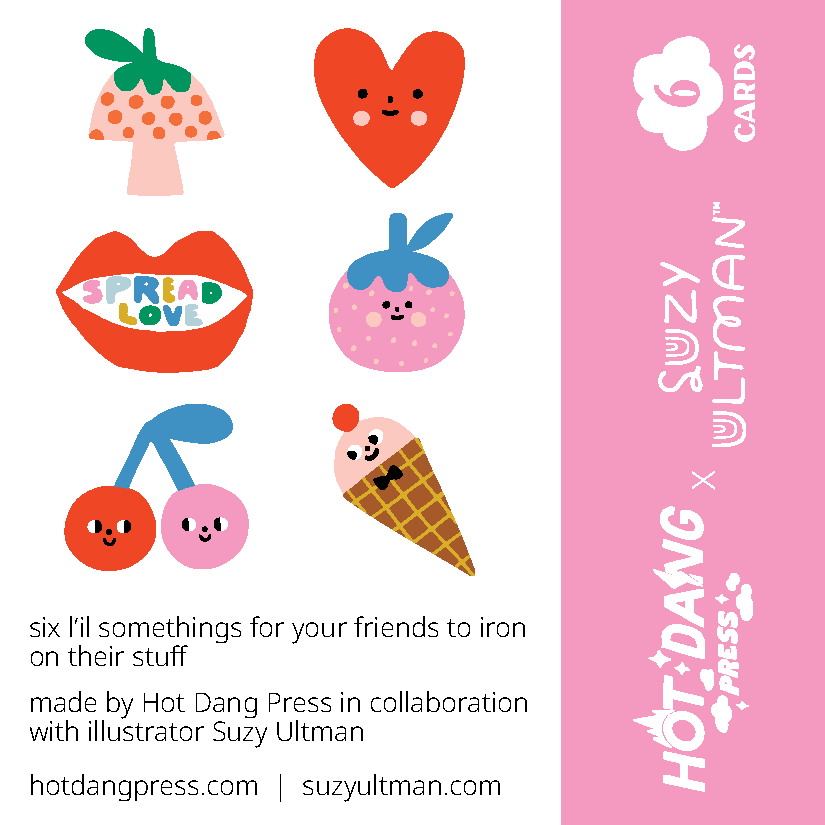 HDP x Suzy Ultman Pack of Love, 6 L'il Something Iron-On Cards - Image 11