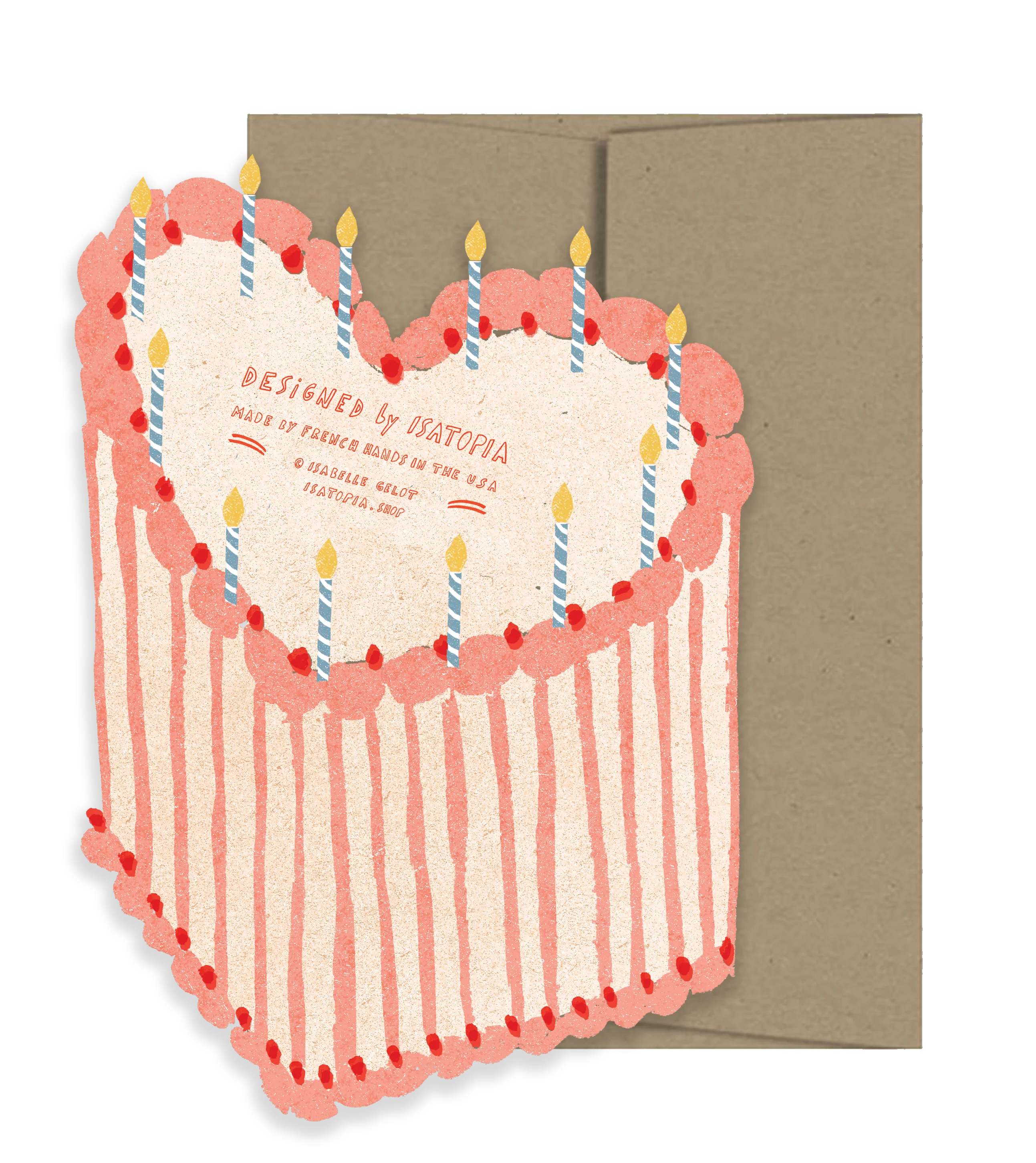 Heart Cake Birthday Collection - Die Cut Card - Image 2