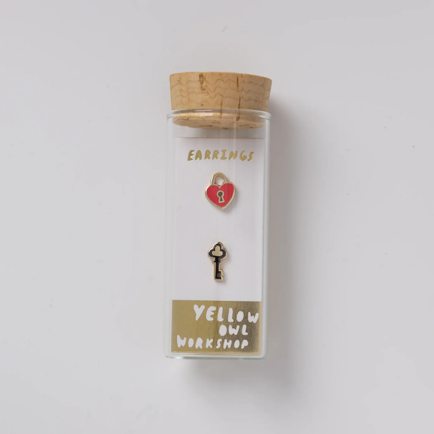 Heart Lock & Key Earrings - Image 3