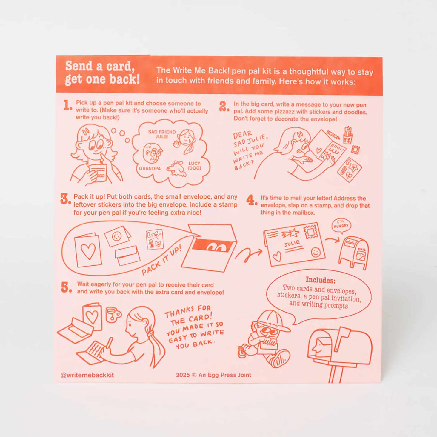 Omg + Heart Letter Writing Write Me Back Pen Pal Kit - Image 2