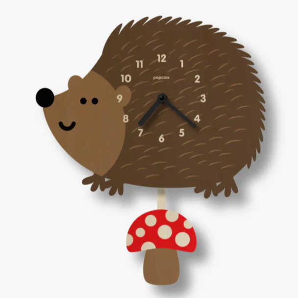 Hedgehog Pendulum Clock -wood