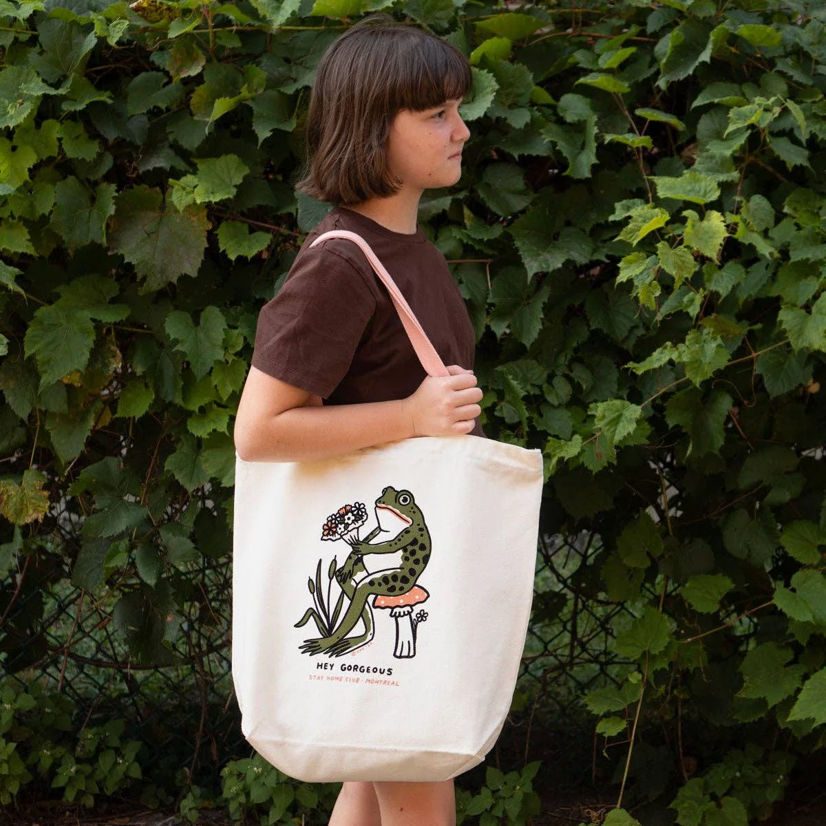 Hey Gorgeous Huge Zippered Canvas Tote - Image 2