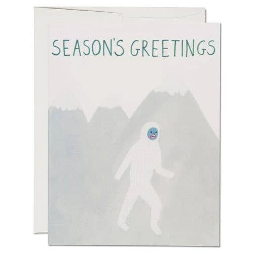 Holiday Yeti holiday greeting card