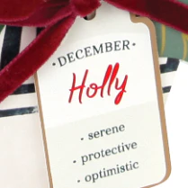 Holly Floral Pop-up Card with Bow Embellishment - Image 2