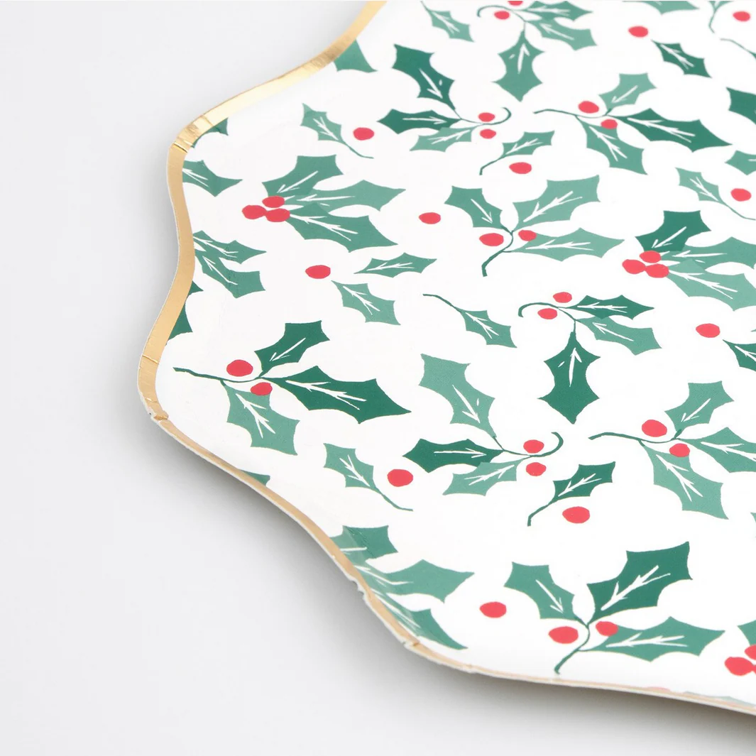Holly Pattern Dinner Plates (x8) - Image 2