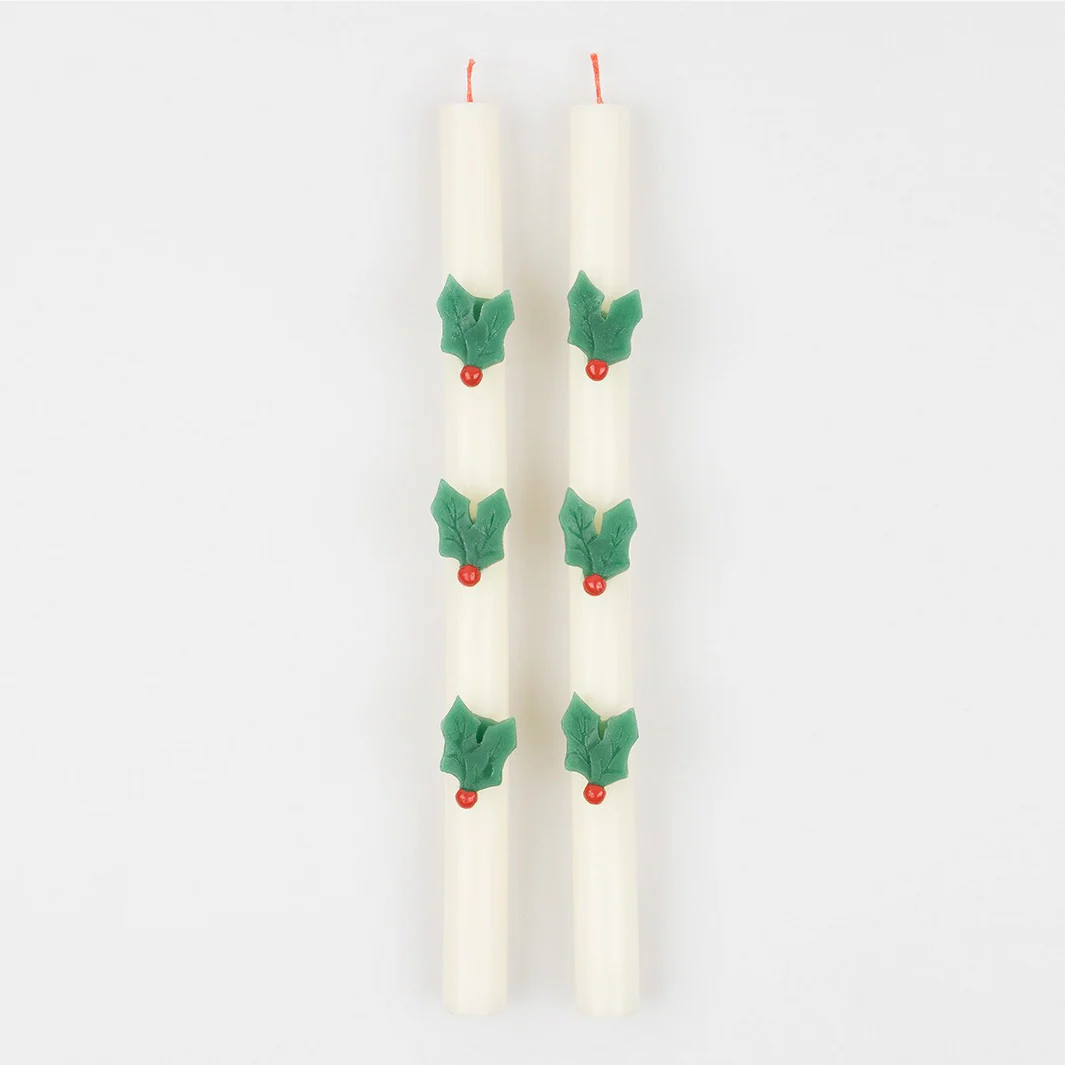 Holly Table Candles (x2) - Image 2