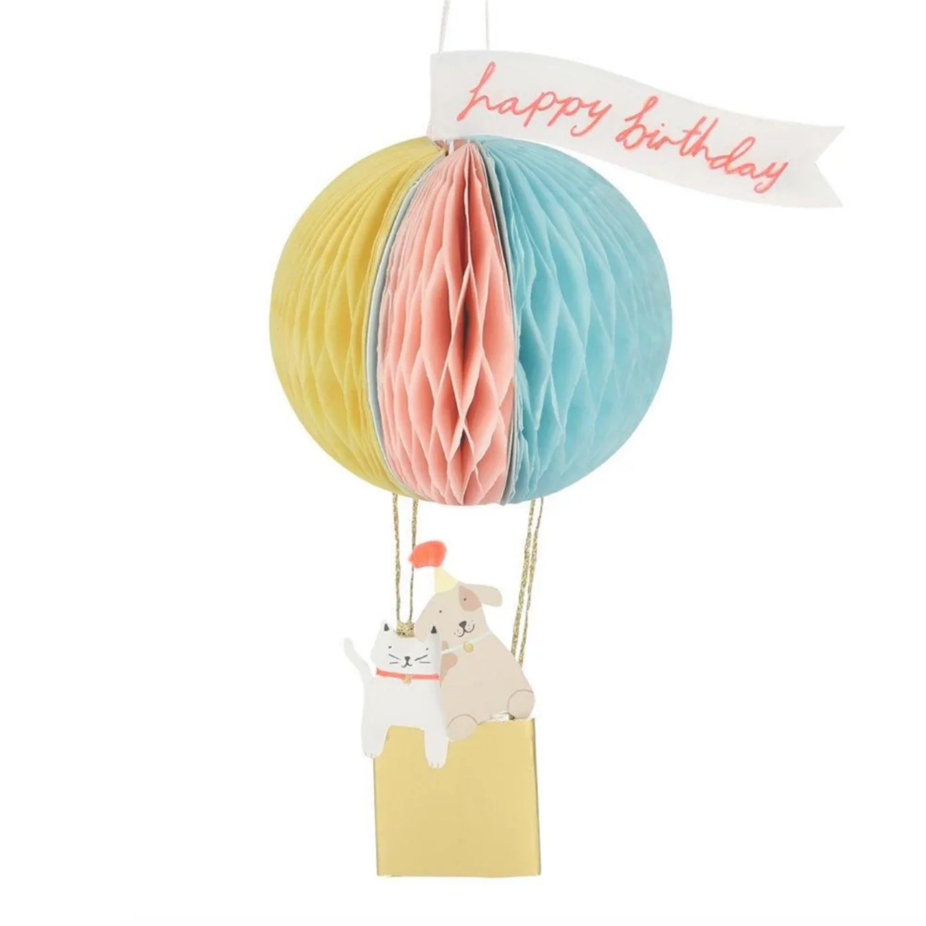Hot Air Balloon Honeycomb Card