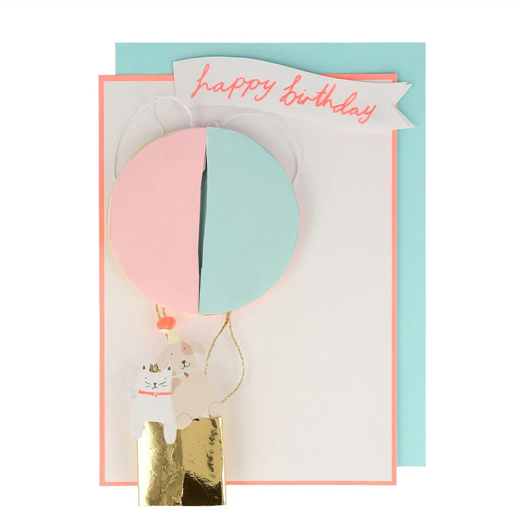 Hot Air Balloon Honeycomb Card - Image 2
