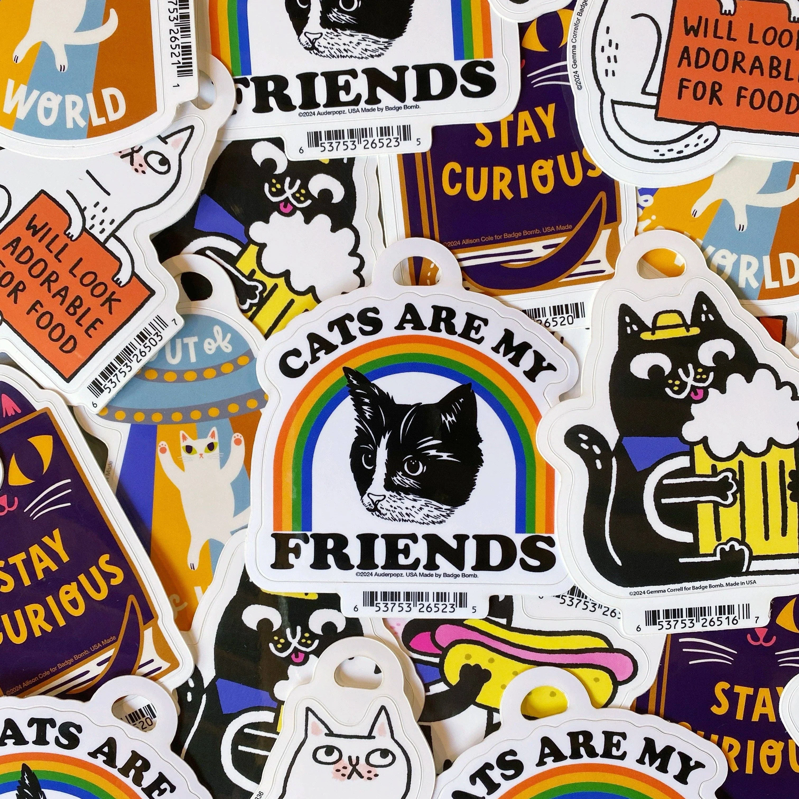 Hot Dog Cat Sticker - Image 2