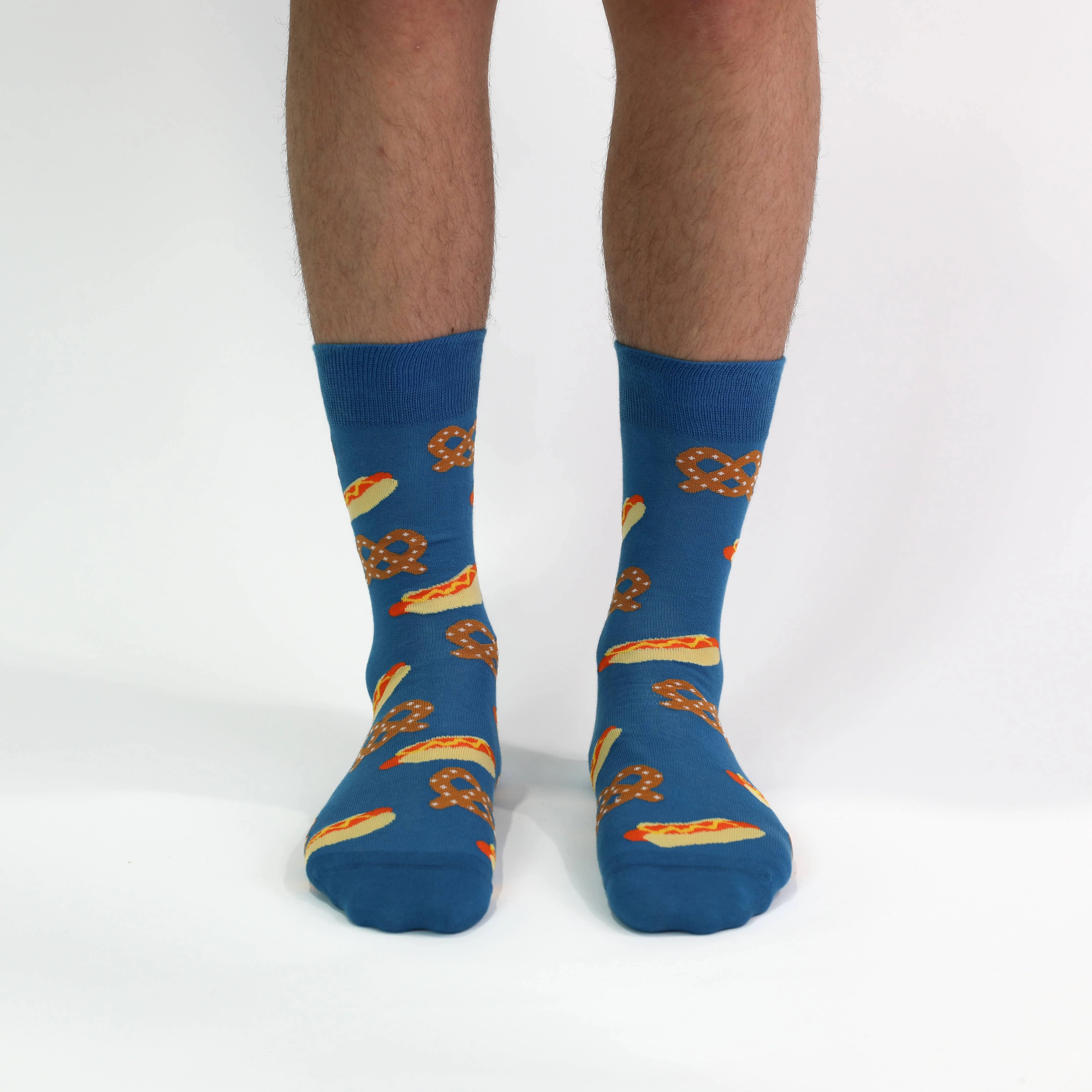 Hot Dog & Pretzel - Large Crew Socks