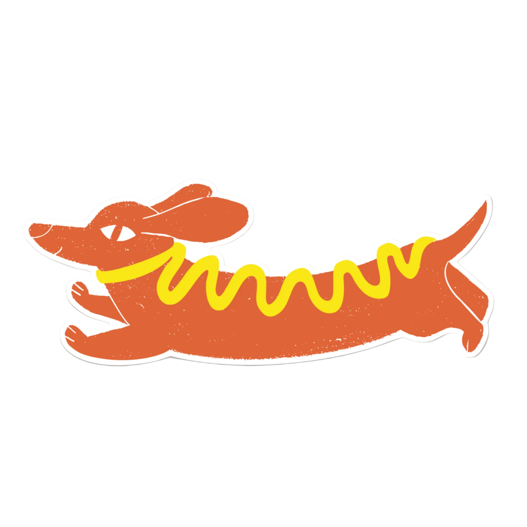 Hotdog Dog - Vinyl XL Sticker - die-cut Bumper sticker