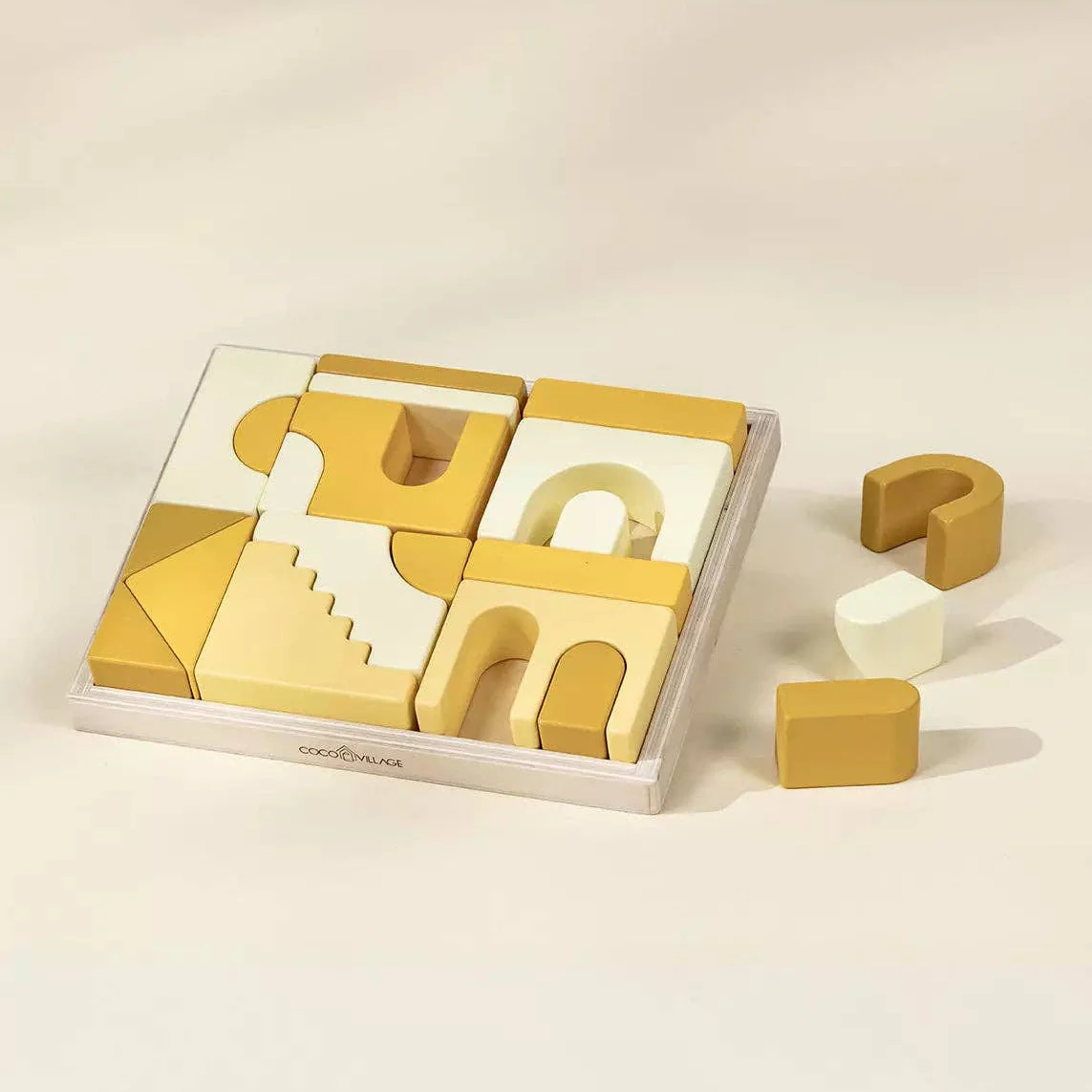 Houses Wooden Creative Blocks Set - 21 pcs - Image 2