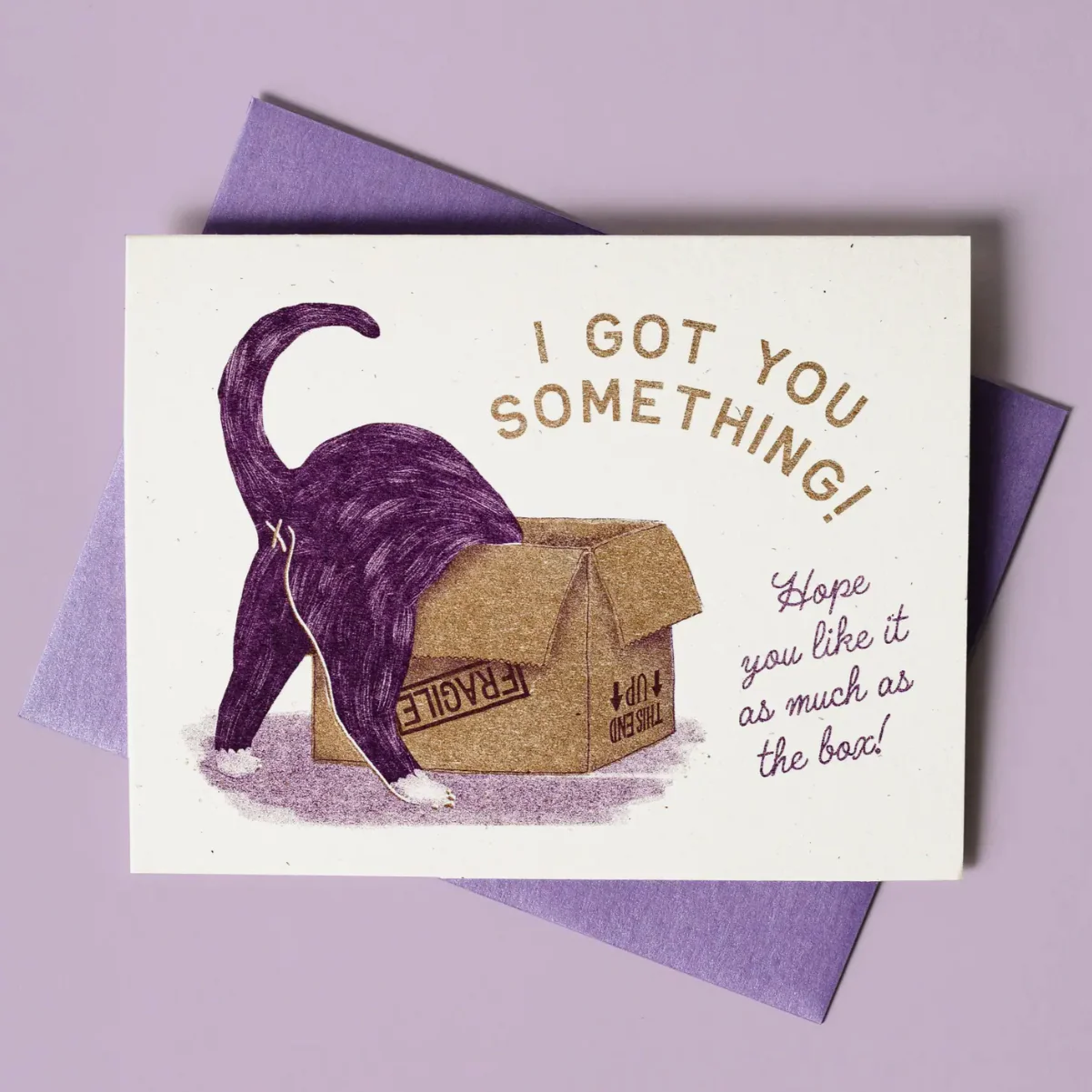 I Got You Something! - Risograph Greeting Card