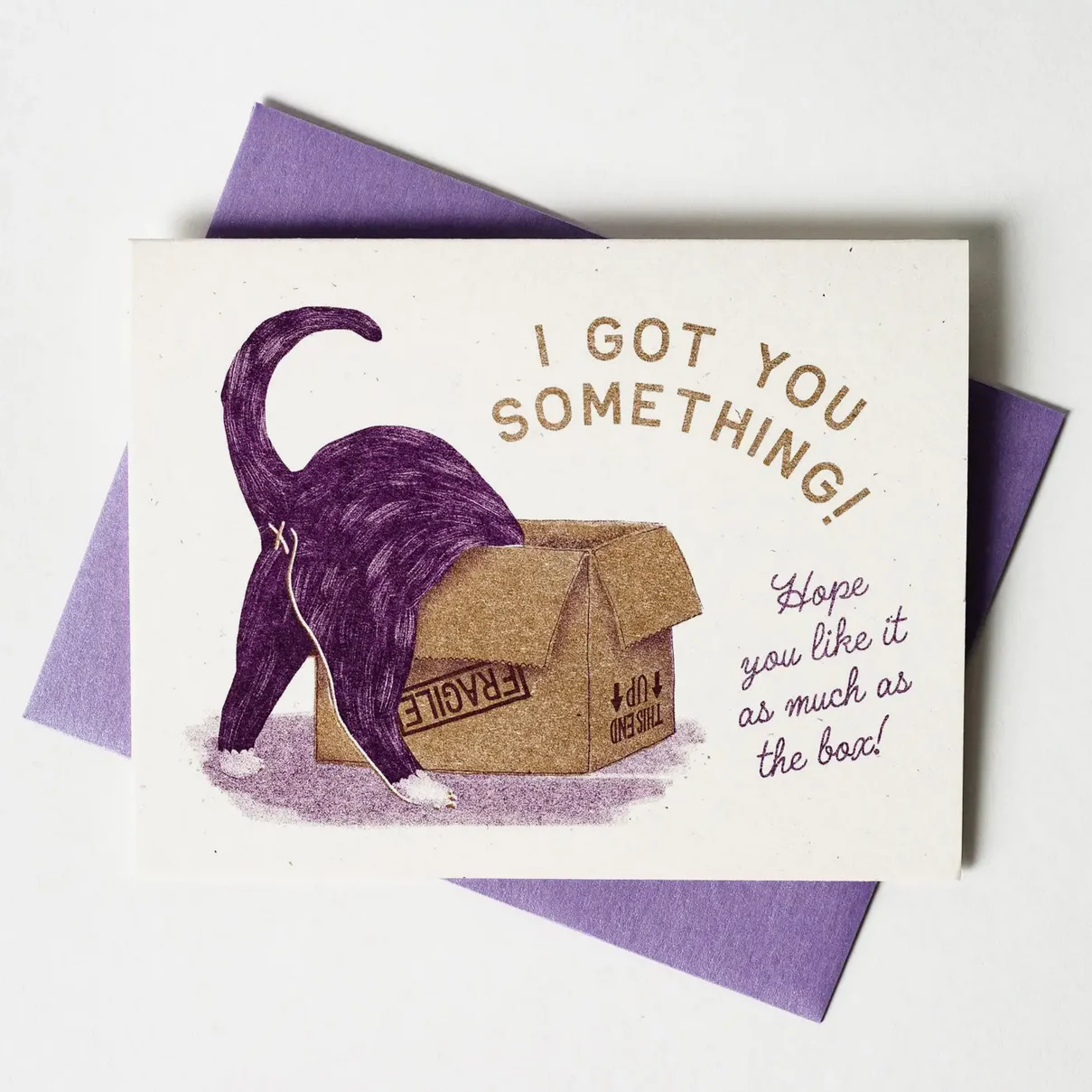 I Got You Something! - Risograph Greeting Card - Image 2