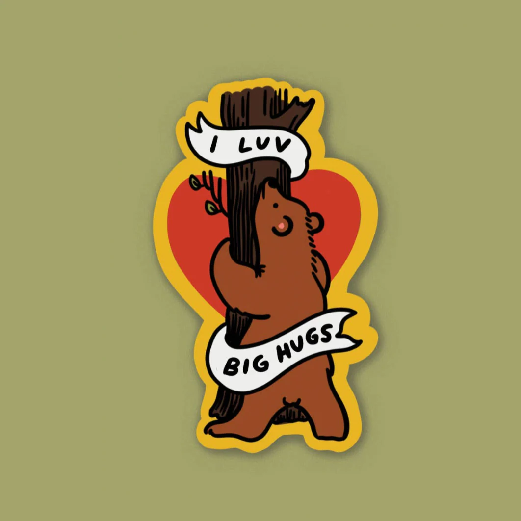 I Luv Big Hugs Sticker | Waterproof Vinyl Sticker - Image 2