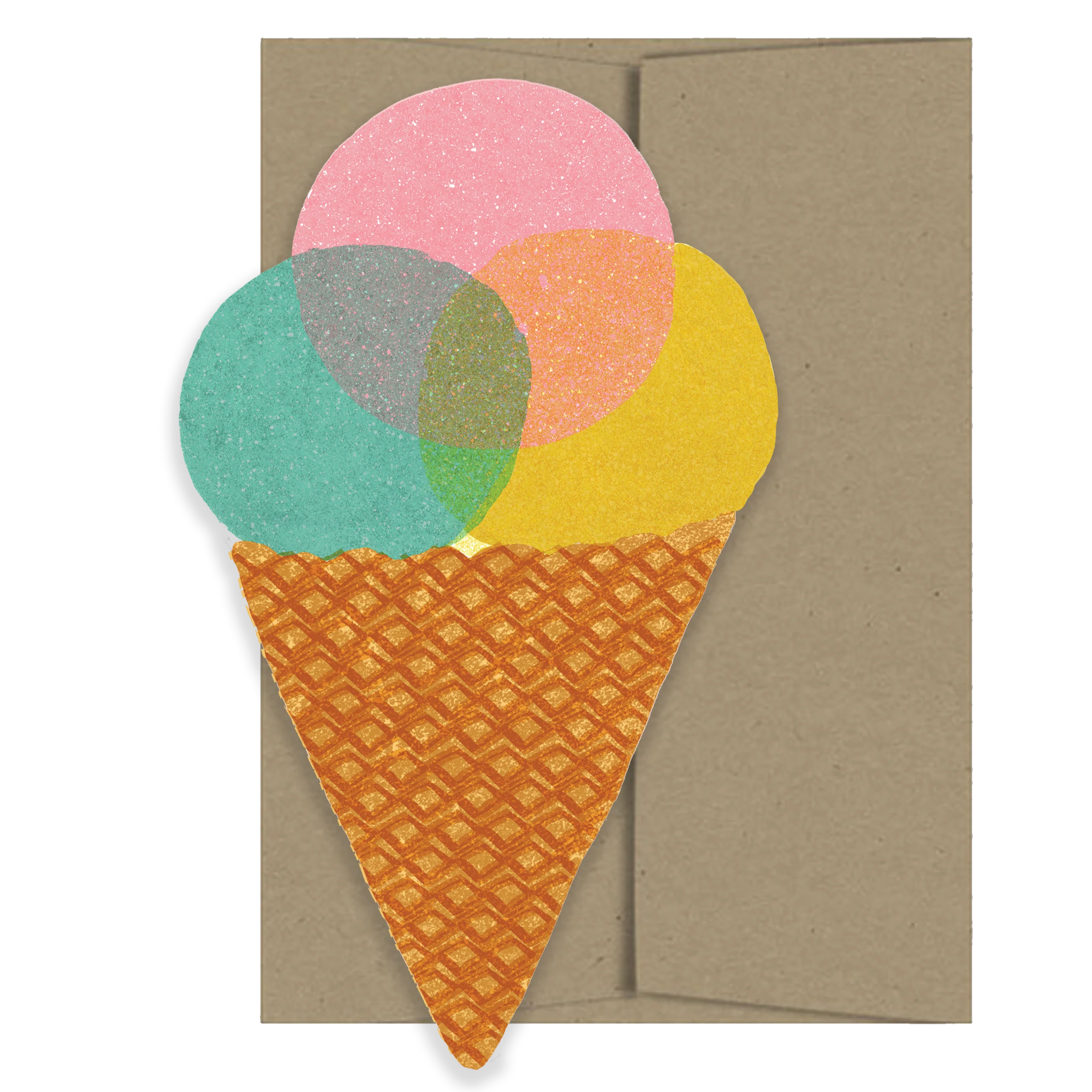 Ice Cream Die Cut Card