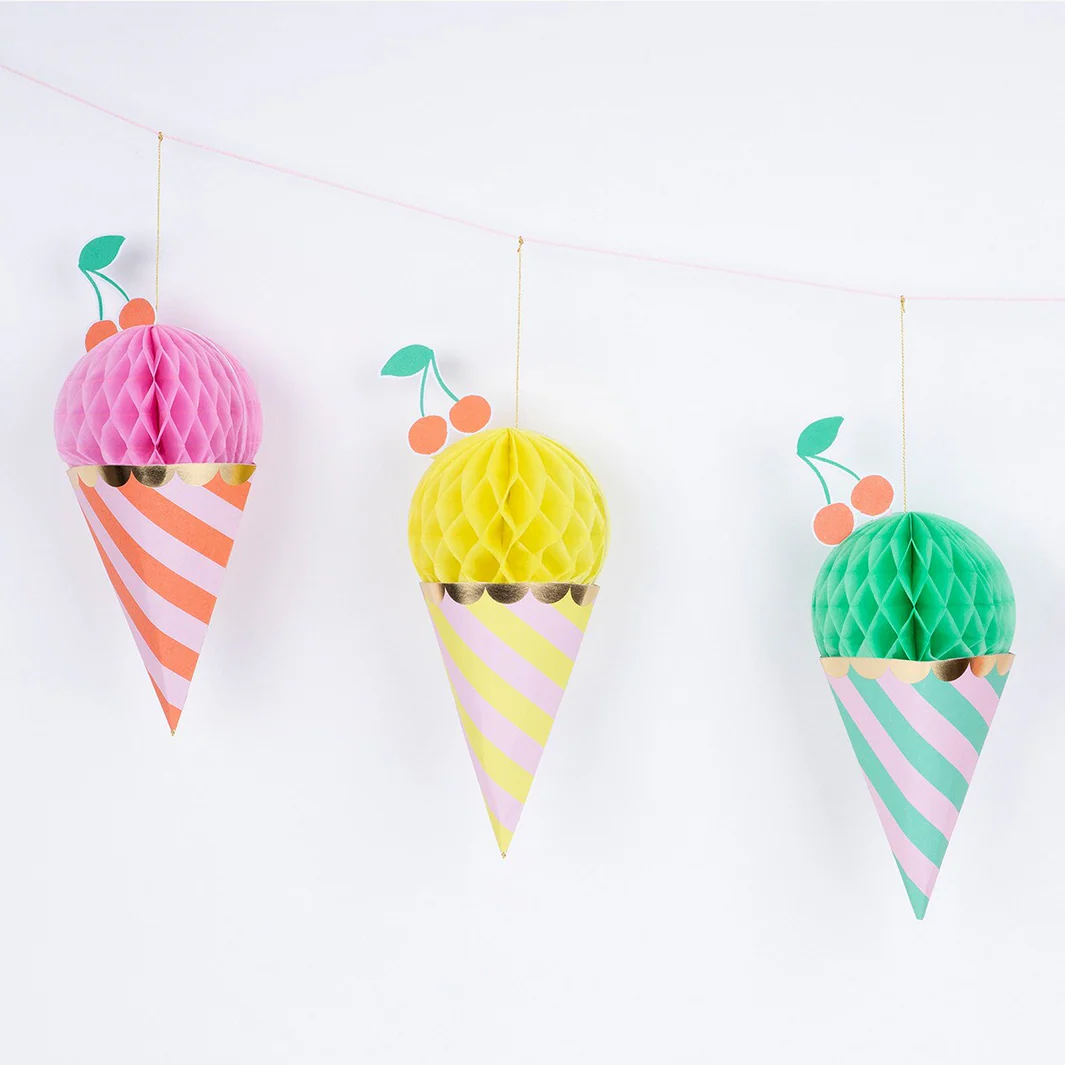 Ice Cream Honeycomb Garland - Image 2