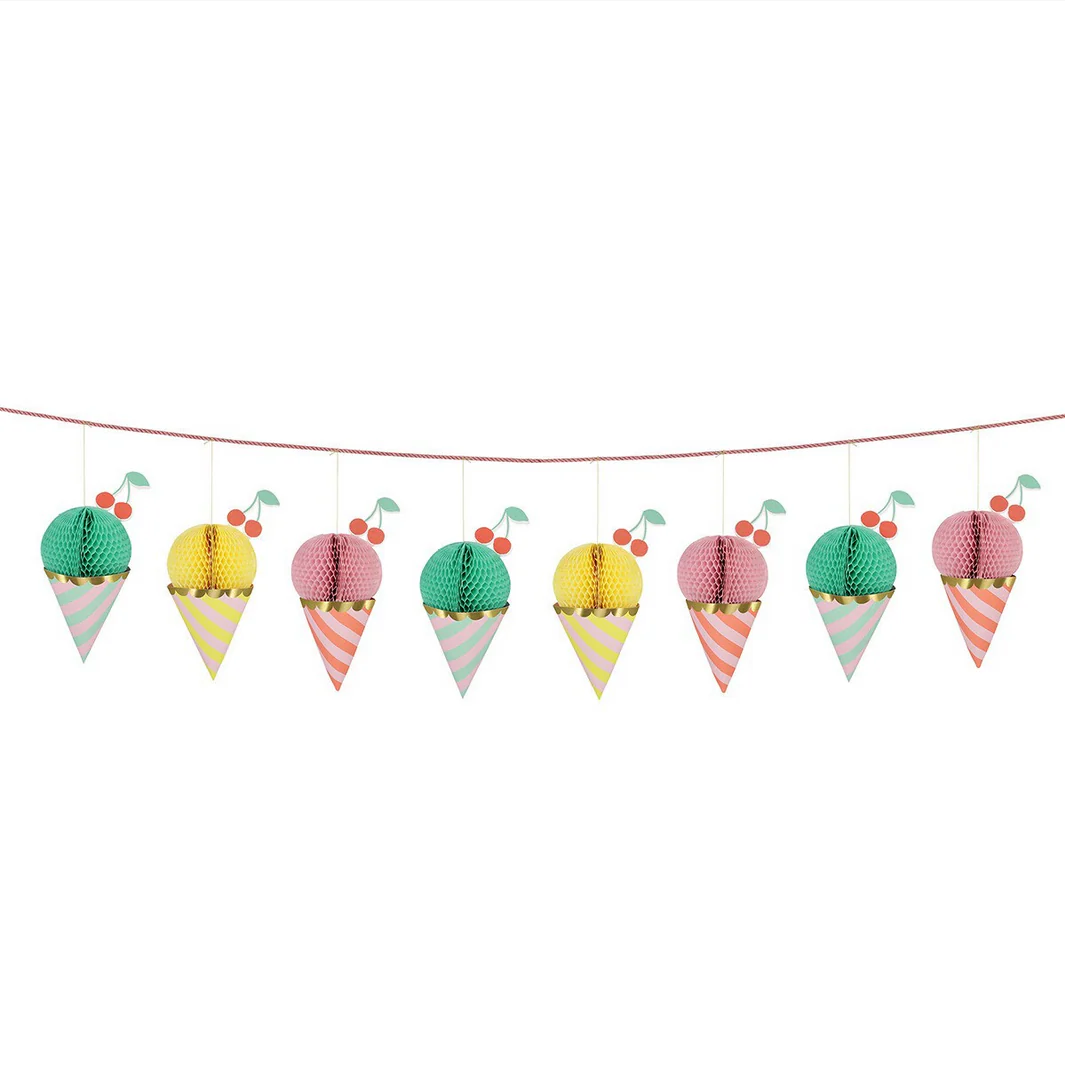 Ice Cream Honeycomb Garland - Image 3