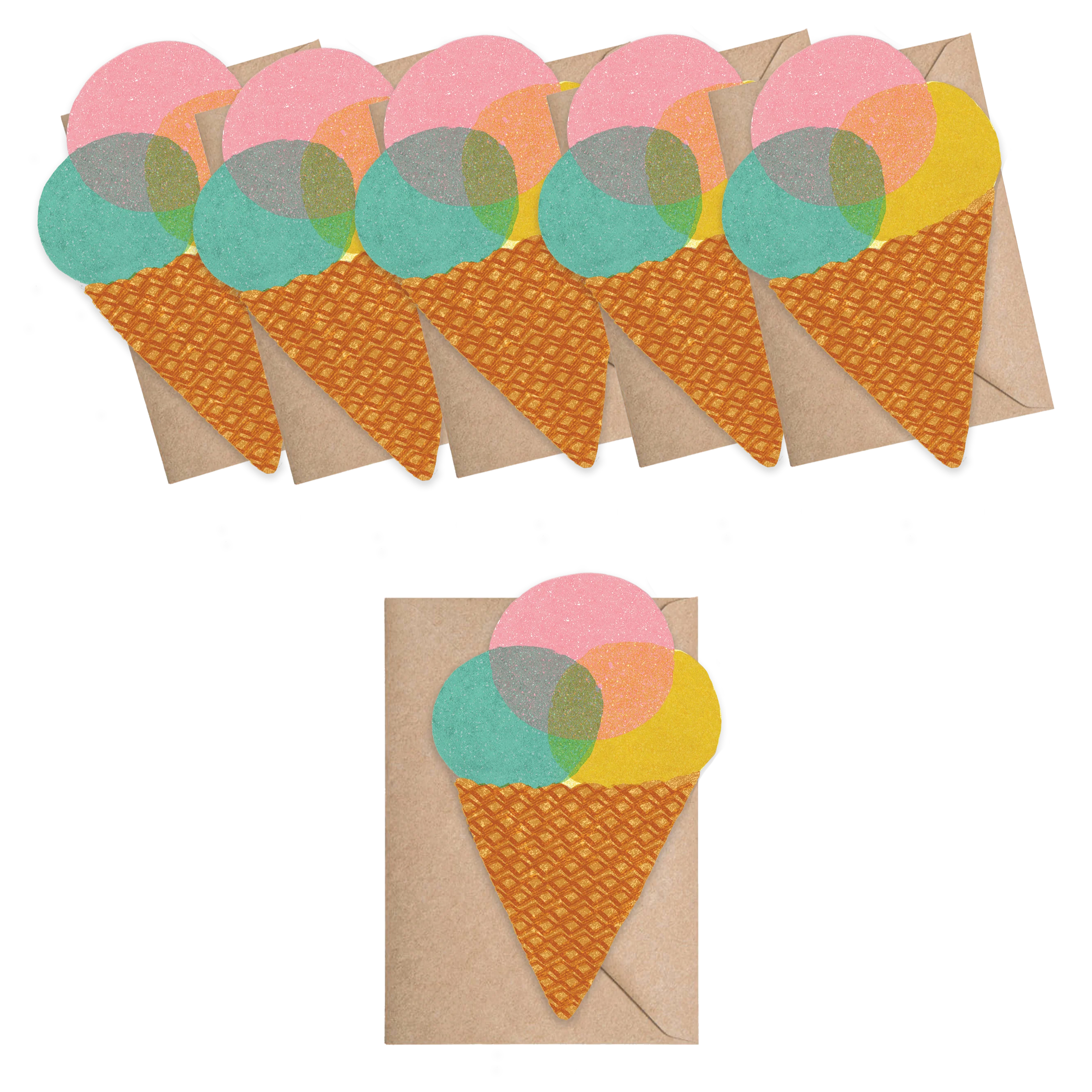 Ice Cream Mini Cards - Box of 6 - Image 2