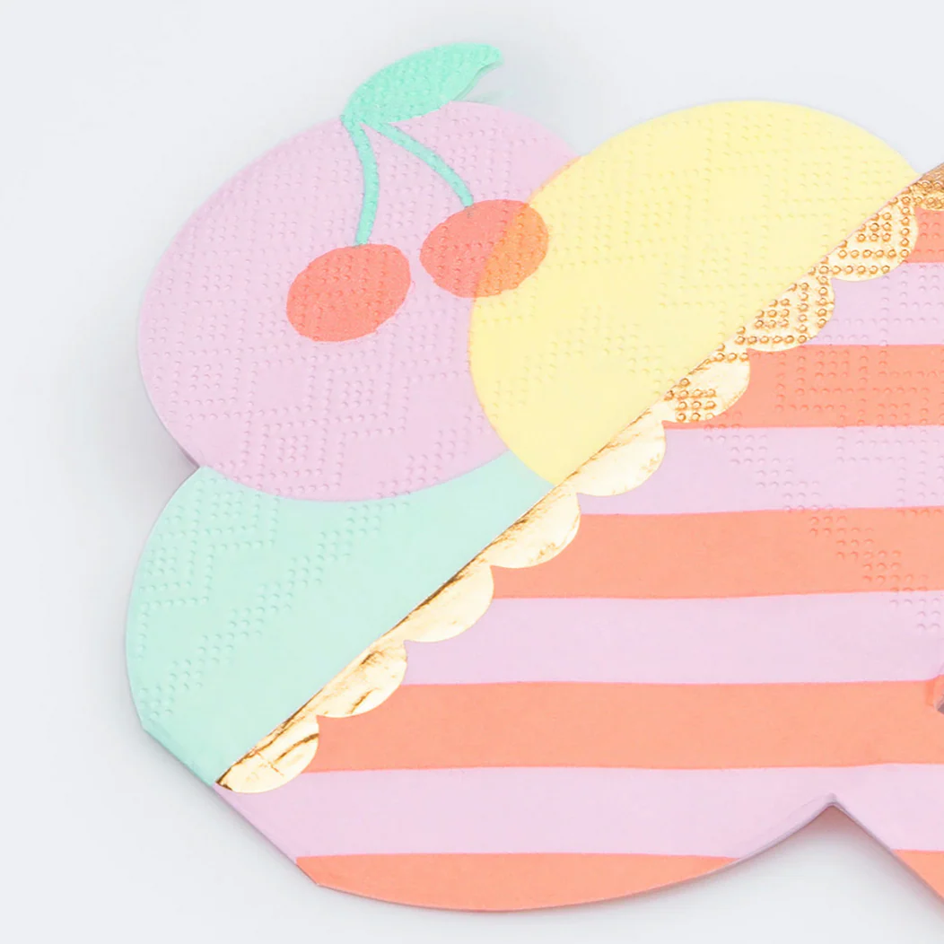 Ice Cream Sundae Napkins -16pk - Image 3