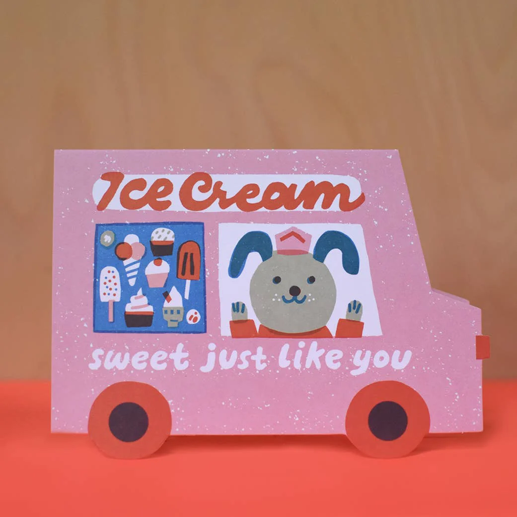 Ice Cream Van Die Cut Card - Louise Lockhart - Image 3