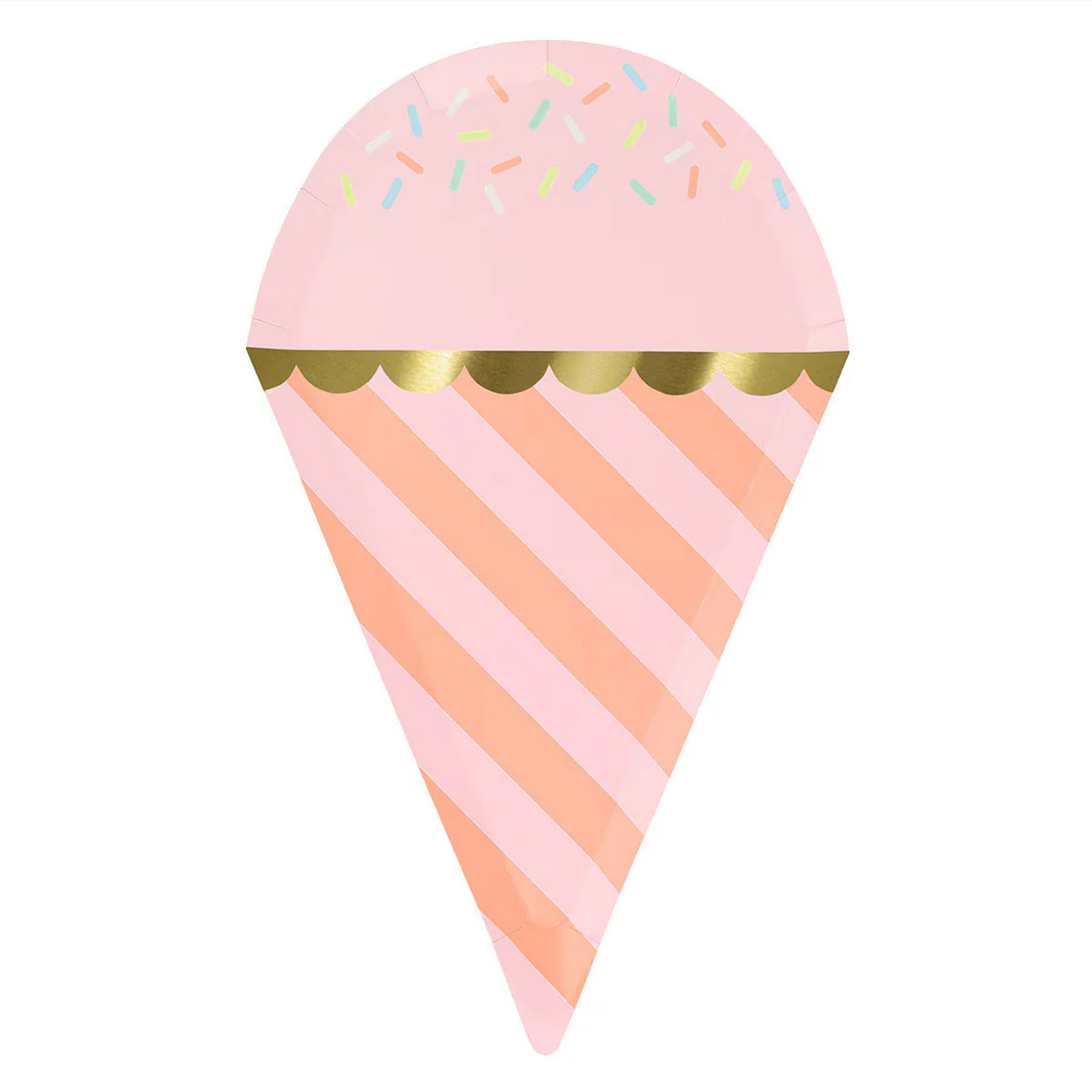 Ice Cream With Sprinkles Plates -8pk - Image 3