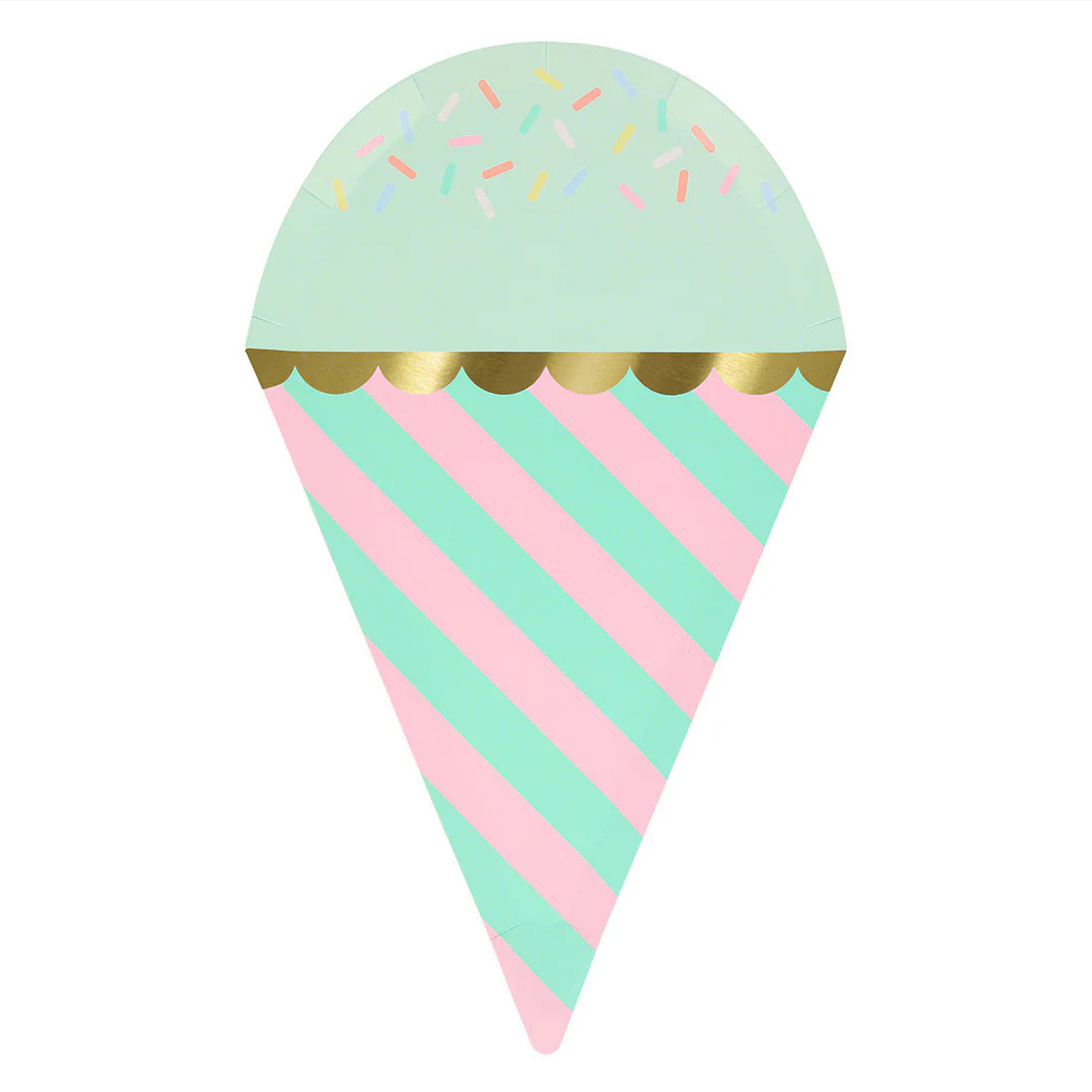 Ice Cream With Sprinkles Plates -8pk - Image 4