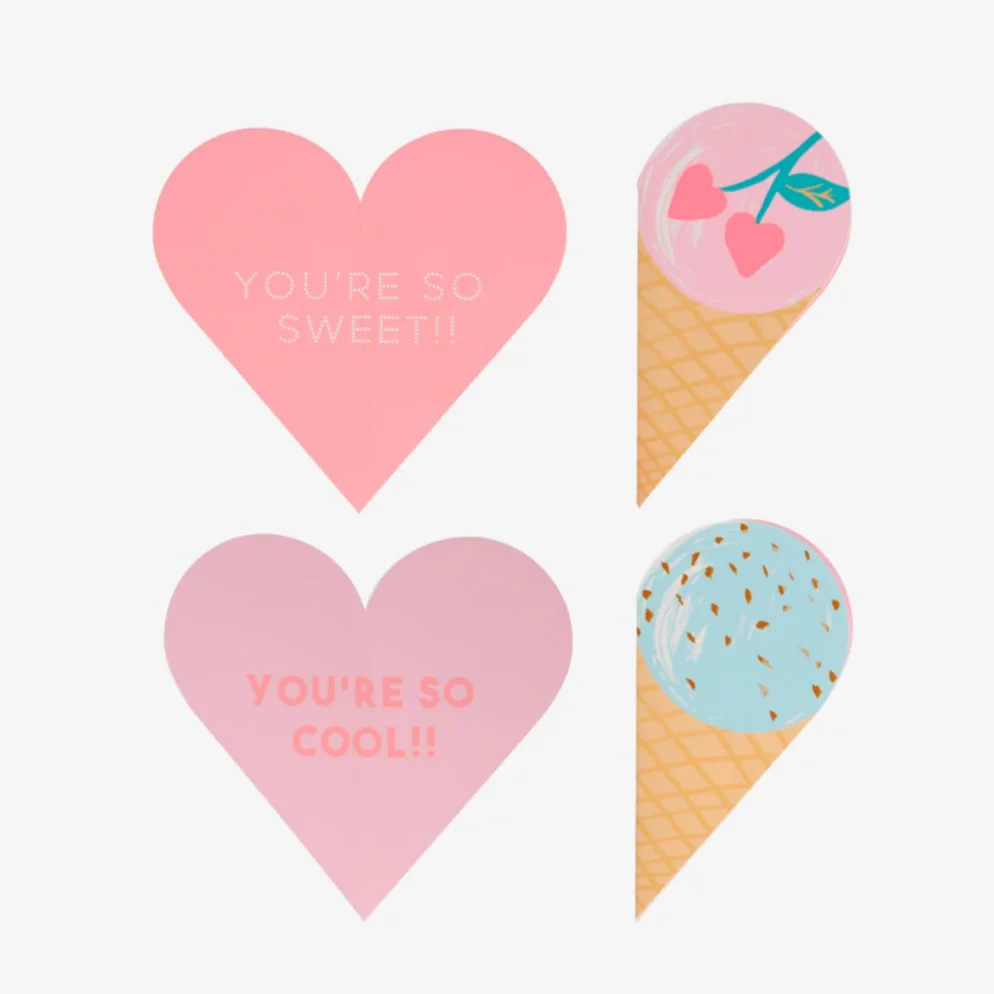 Ice Cream Valentine Cards (pk12) - Image 3