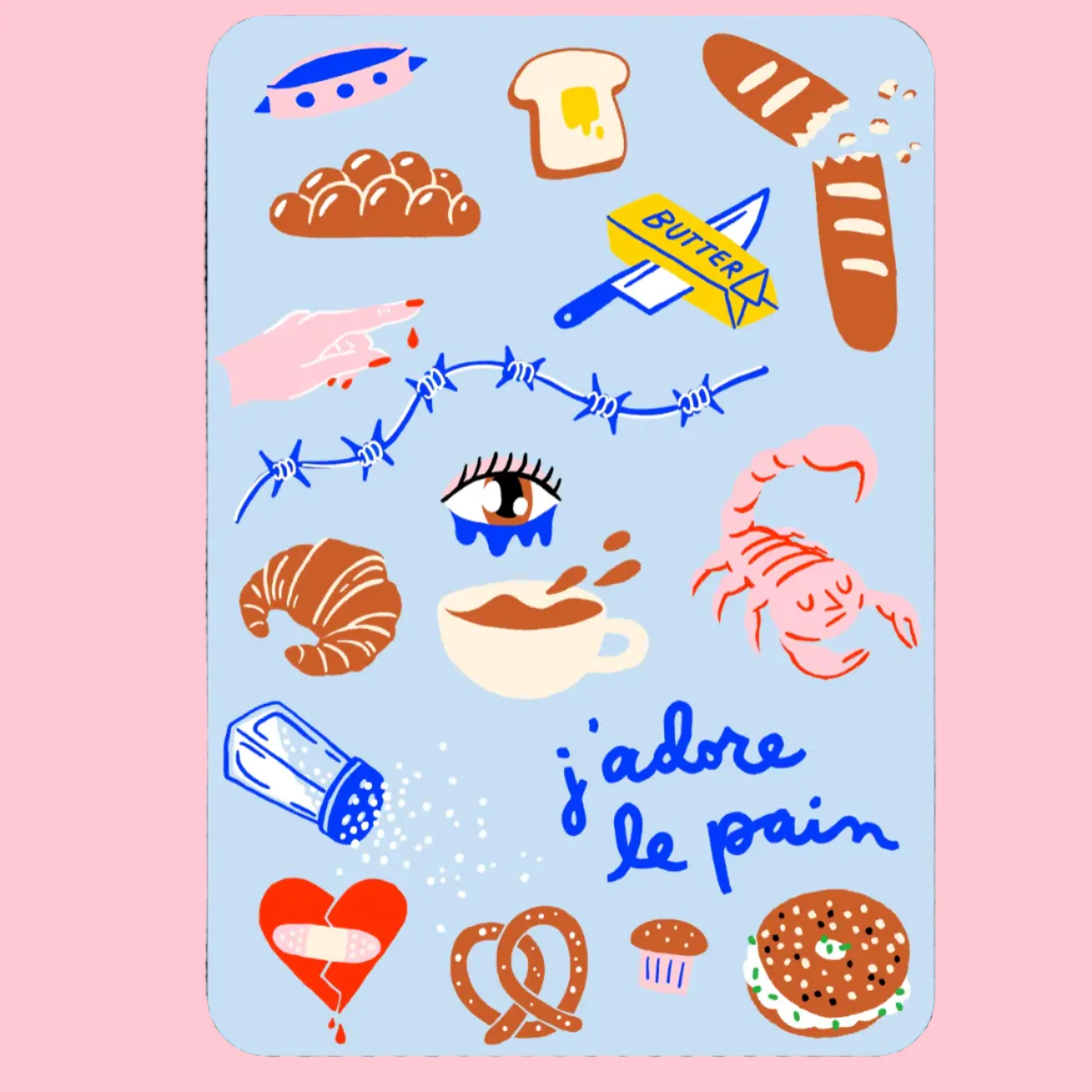 J'Adore Le Pain Sheet Set - Image 2