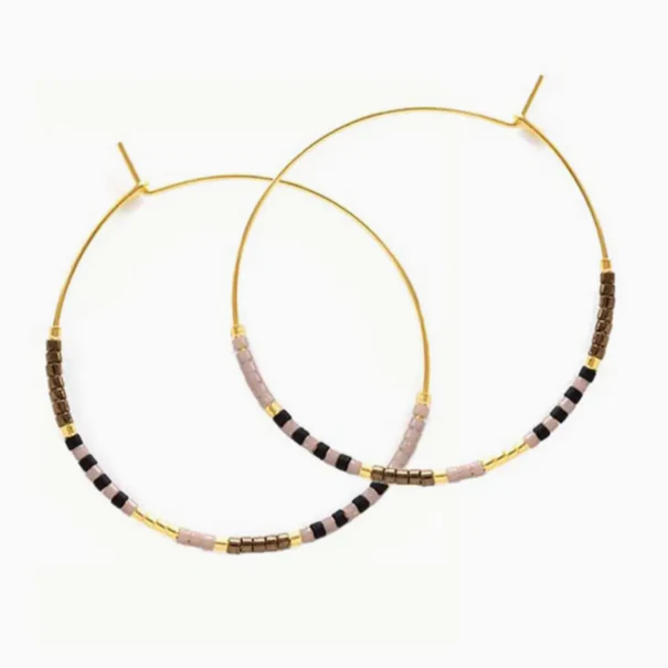 Japanese Seed Bead Hoops- multiple colorways - Image 4