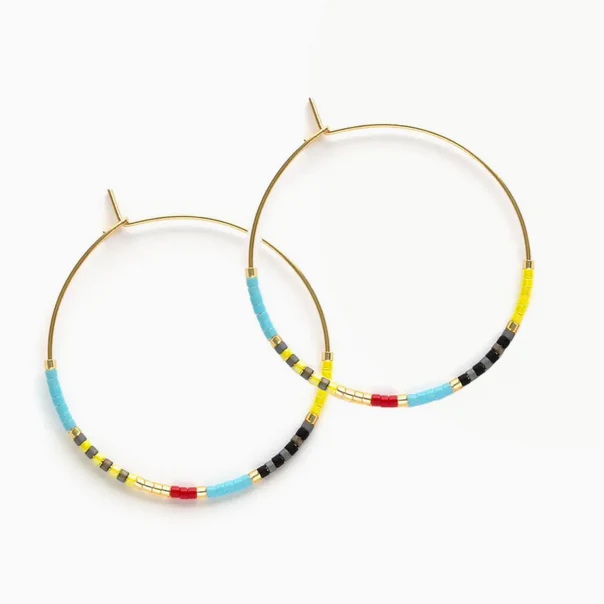 Japanese Seed Bead Hoops- multiple colorways - Image 5