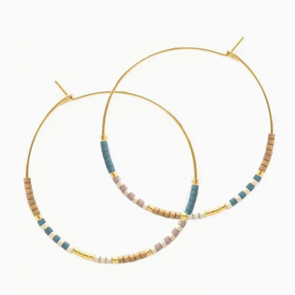 Japanese Seed Bead Hoops- multiple colorways - Image 7