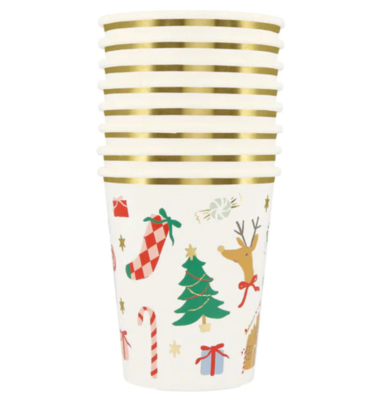 Jolly Christmas Cups 8pk - Image 2