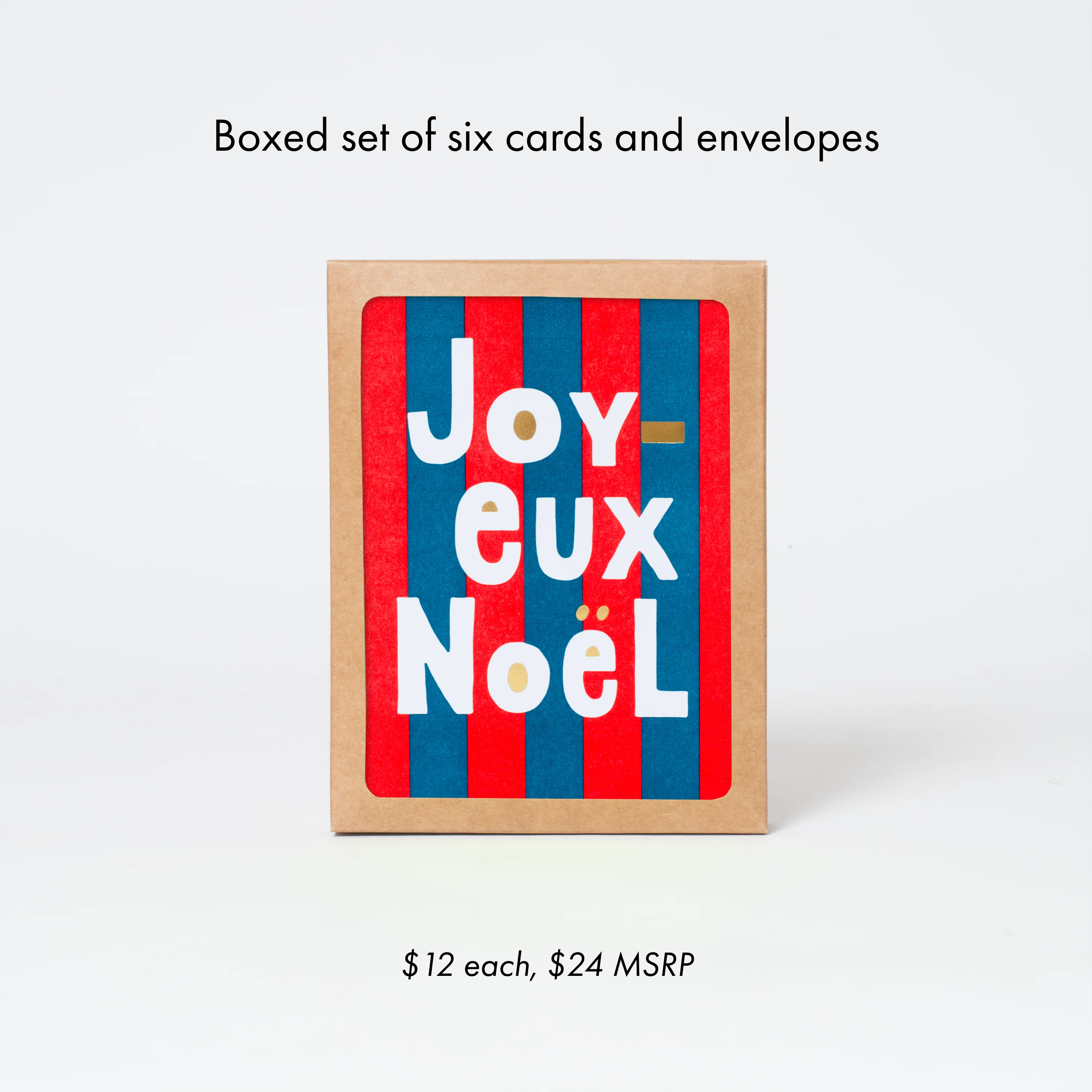 Joyeux Noel Holiday Letterpress Card- Suzy Ultman - Image 3