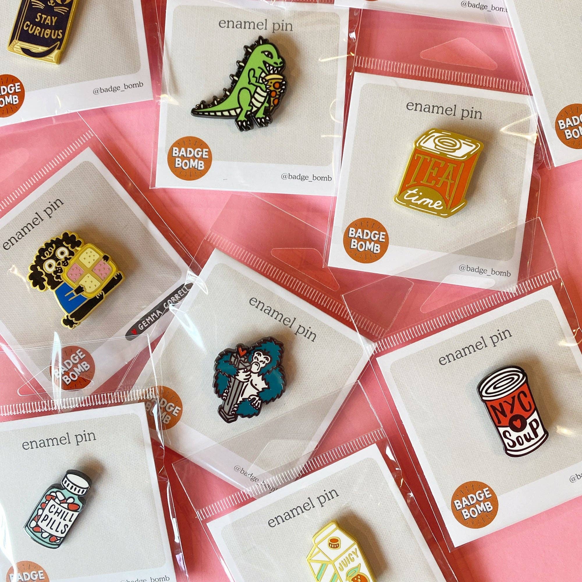 Juicy Orange Juice Carton Enamel Pin - Image 3