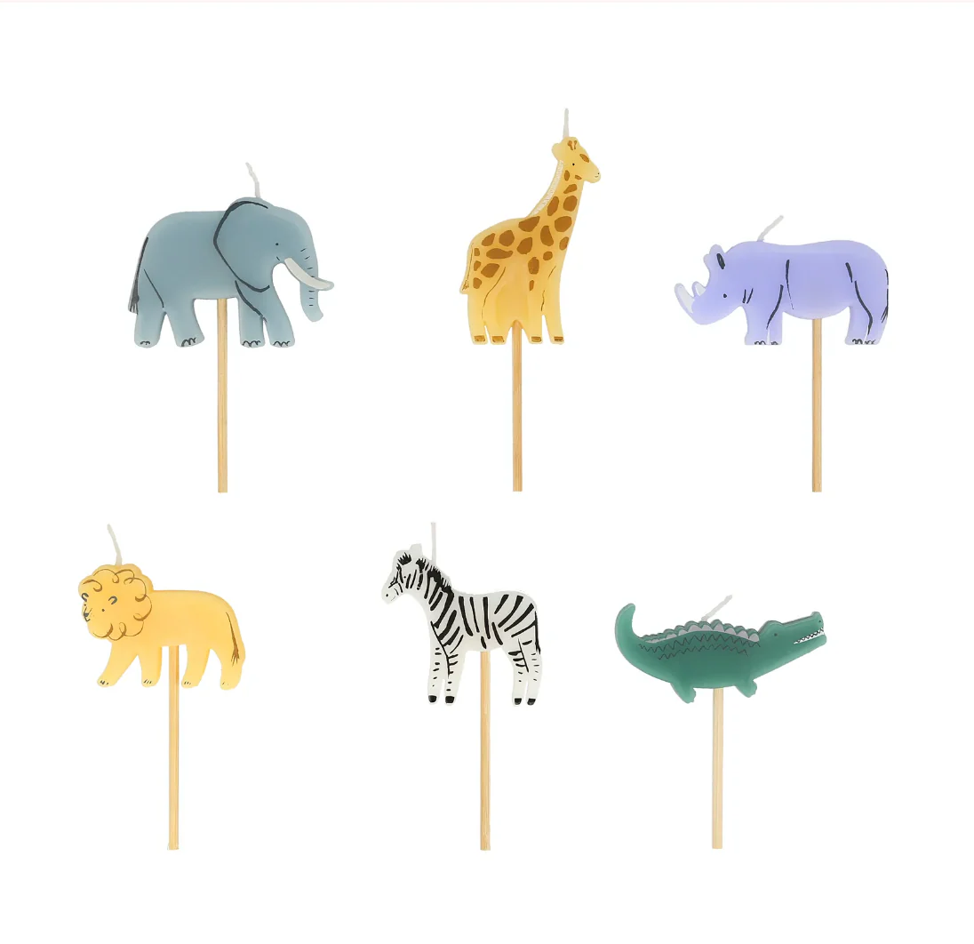 Jungle Animal Candles (6pk) - Image 2