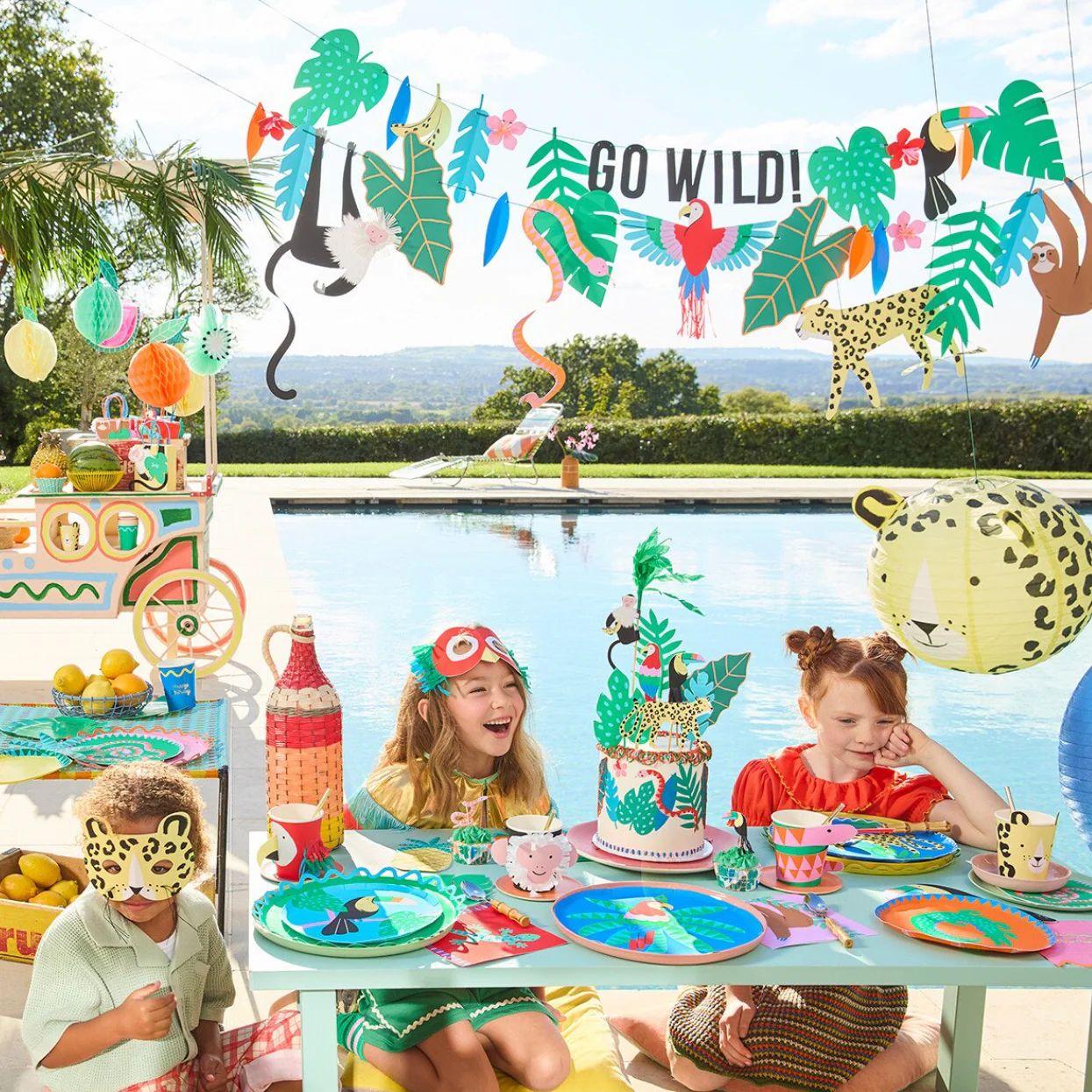 Jungle Jamboree Party Masks (x8) - Image 2