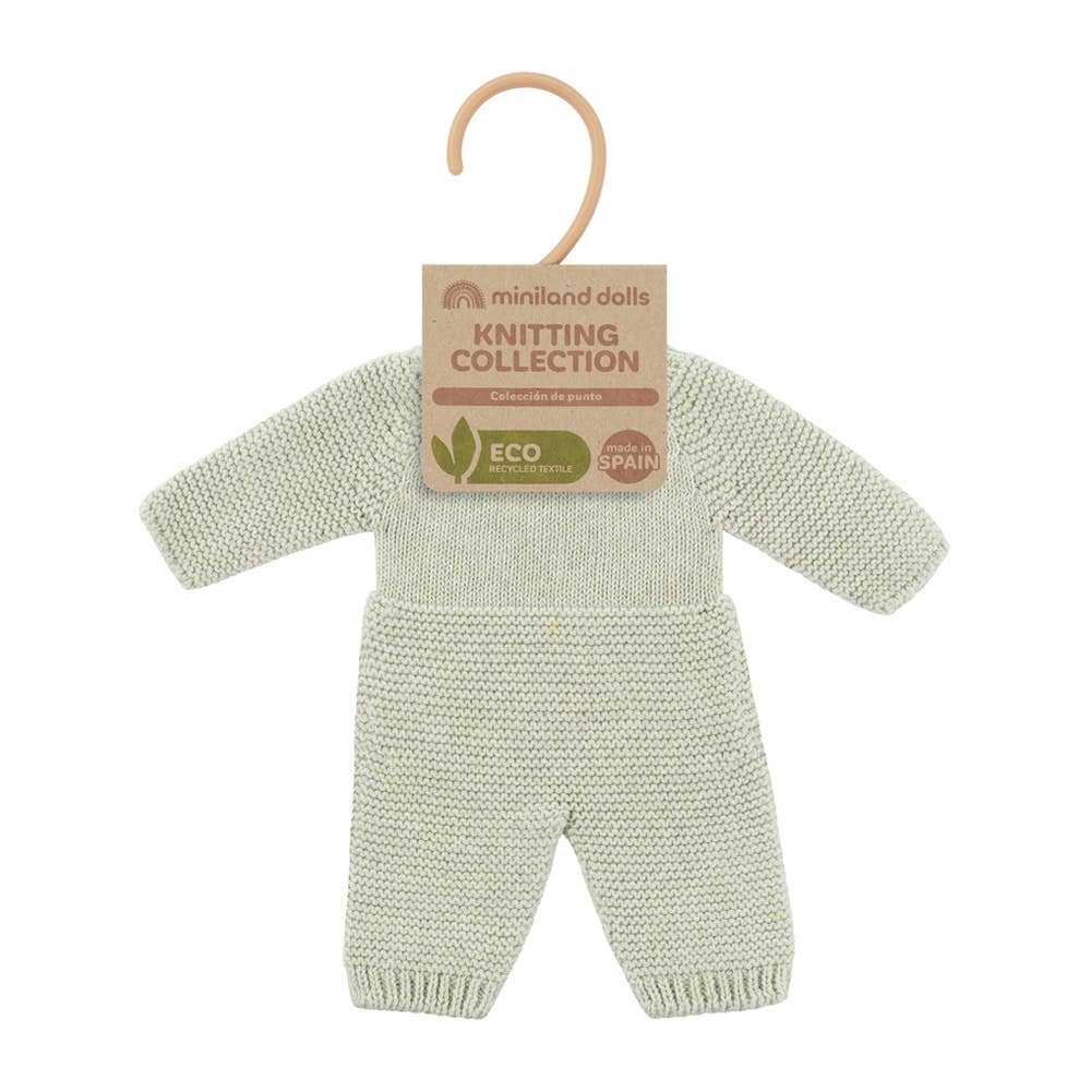 Knitted Pajamas for Dolls 12 5/8'' inch - Green - Image 2