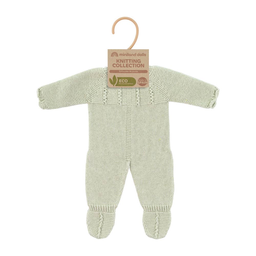 Knitted Pajamas for Dolls 15 3/4'' inch - Green - Image 2