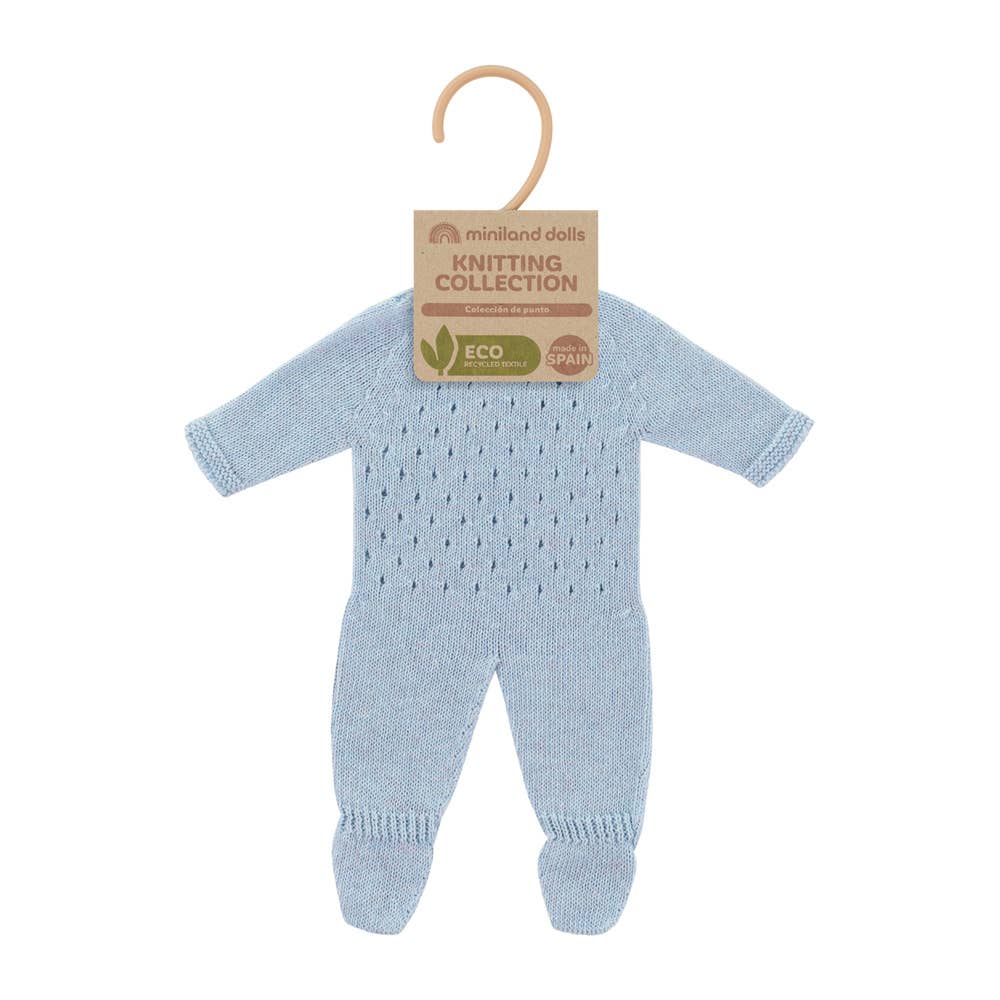 Knitted Pajamas for Dolls 15'' inch - Blue - Image 2