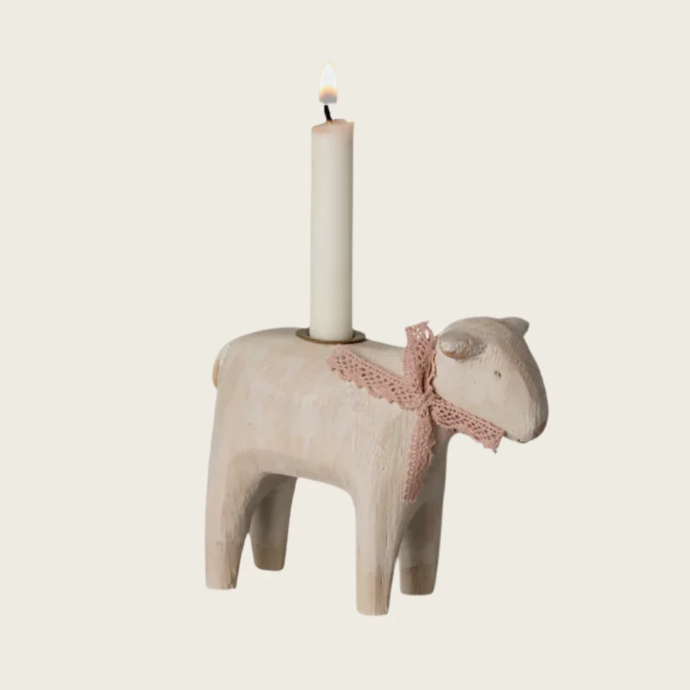 Lamb Candle holder - Rose - Image 2